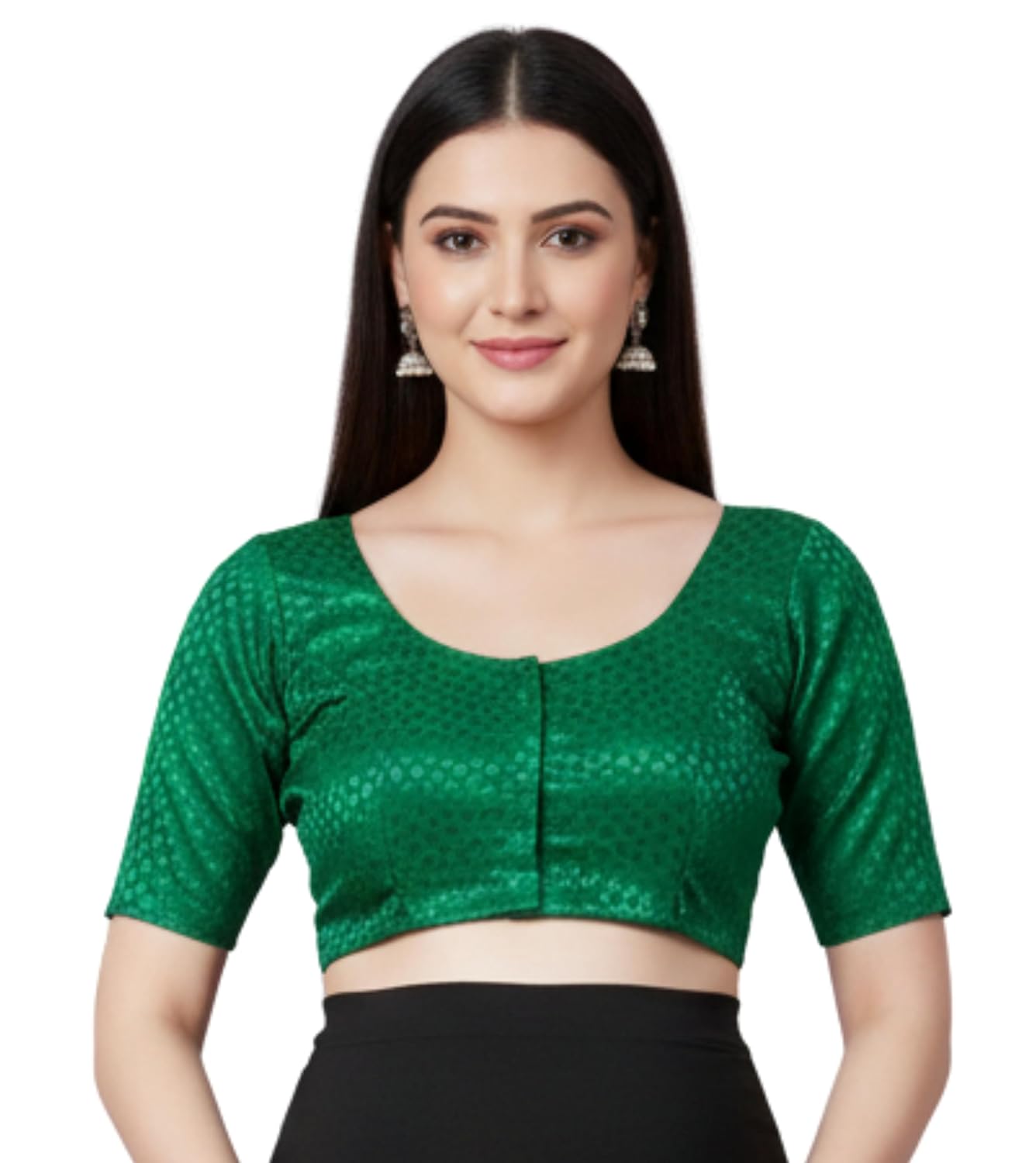 DUMMY SHAPE Maternity Dresses for Women Cotton | Feeding Saree Blouse with Dual YKK Nursing Zippers for Pre &amp; Post Pregnan