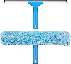 MR.SIGA Professional Window Cleaning Set - Window Glass Cleaning Squeegee & Microfiber Window Scrubber for Glass Cleaning, 35cm