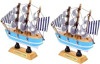 NOLITOY 2 Peças Decoração De Bolo De À Vela Modelo De Veleiro Decoração De Mesa Enfeite De Bolo Decoração De Bolo De Veleiro Enfeites De Cozimento Enfeite De Mesa Oceano Acessórios