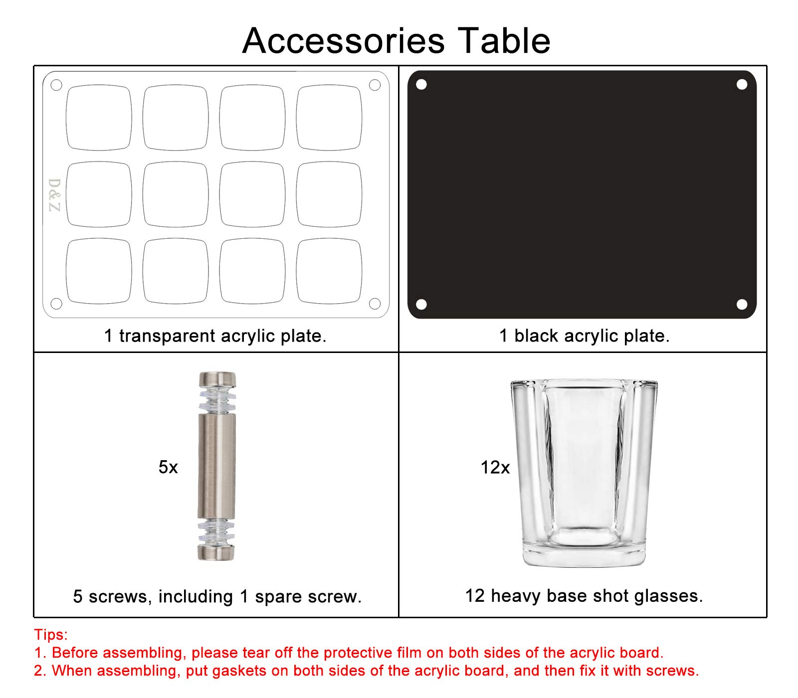 Amazon | D&Z 2オンス ショットグラス ホルダー付き テキーラ ショット