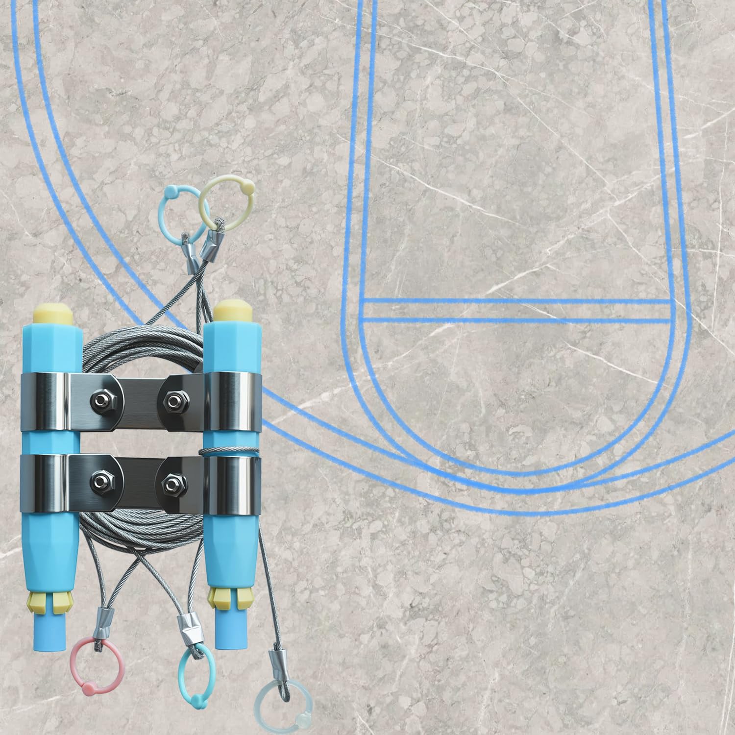 Basketball Court Marking Kit, Quick Setup & Portable Basketball Court Stencil, Eco-Friendly & Reusable Basketball Lines, Durable & Accurate Basketball