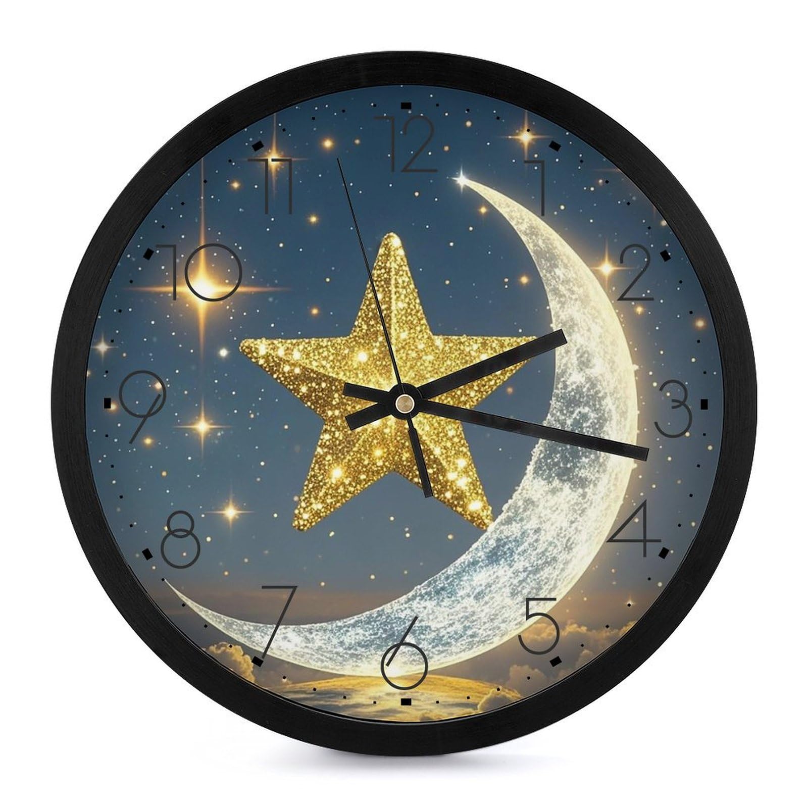 Horloge murale personnalisée 25,4 cm petite horloge numérique ronde