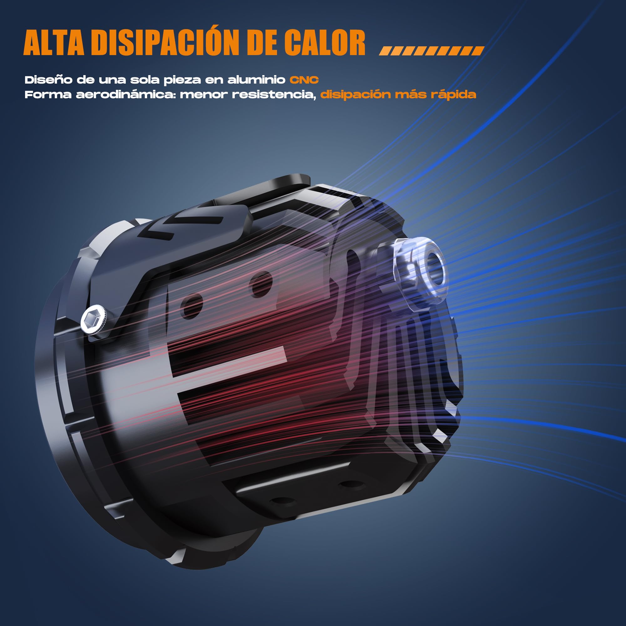 Future Eyes Faros Antiniebla LED para Moto, Foco Auxiliar de 60W con Giro de 360°, Luz Larga/Luz Corta, Luces Impermeables para Conducción Nocturna, ATV, UTV y Faros de Motocicleta