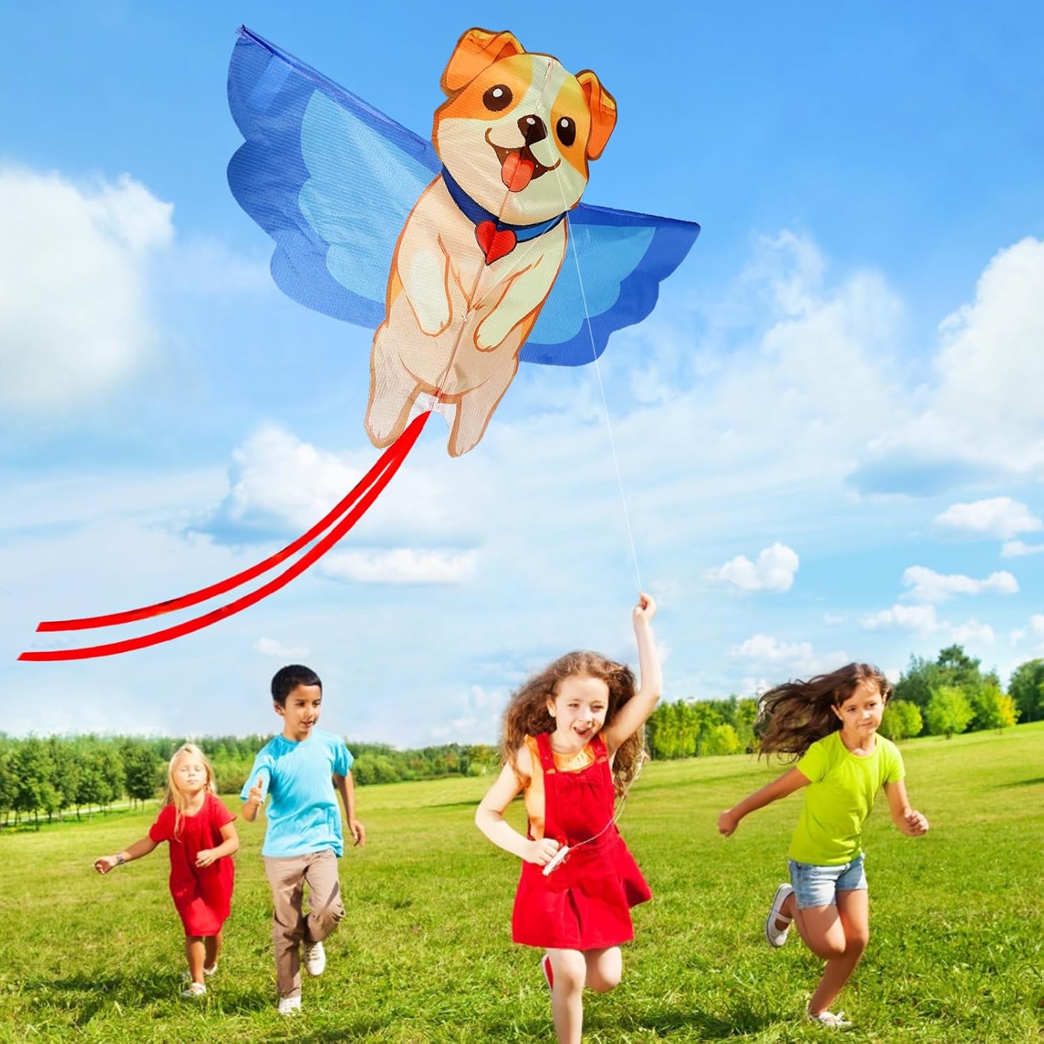HENGDA KITE Animals Kite for Kids Beginners and Adults Cute Design High Definition Printing Easy to Carry