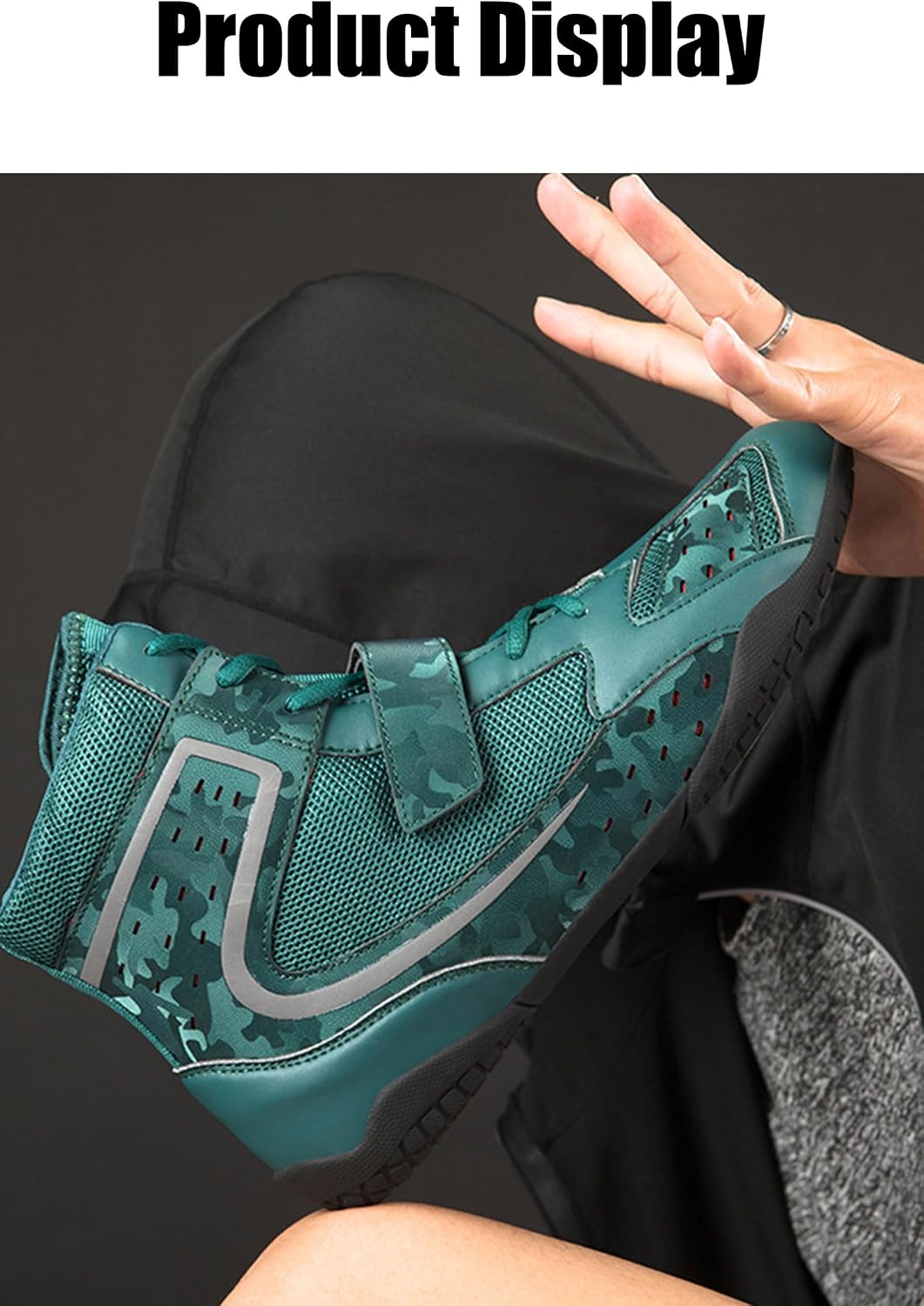 Kervaky Men's Boxing Shoes, Men's Wrestling Shoes, Professional Wrestling Shoes, Lightweight and Breathable Boxing Shoes