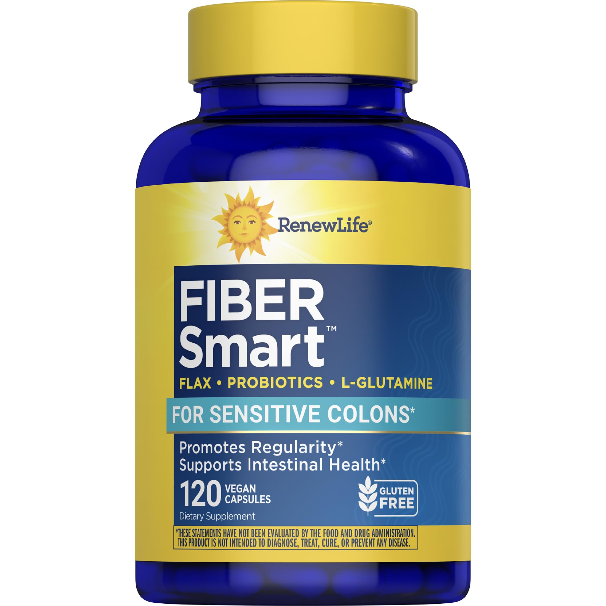 Adult Fiber Supplement - Fiber Smart - Dietary Fiber - Gluten & Soy Free - 120 Vegetarian Capsules