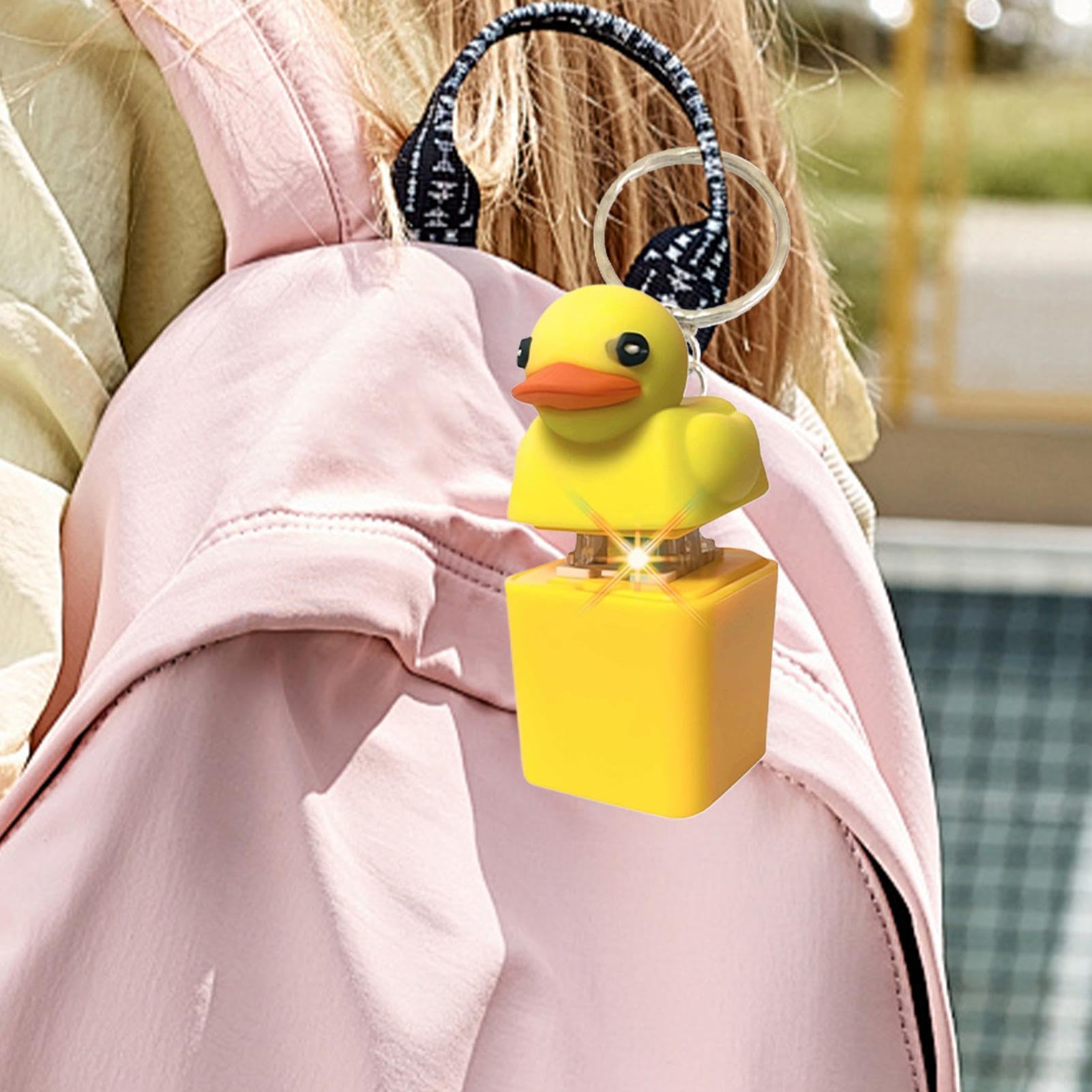 Quacky Duck Fidget Zabawka sensoryczna do redukcji stresu, klawisz klawiatury, nasadki na klawiaturę, zabawka łagodząca niepokój, klik fidget click, brelok do kluczy, redukcja stresu, piszcząca