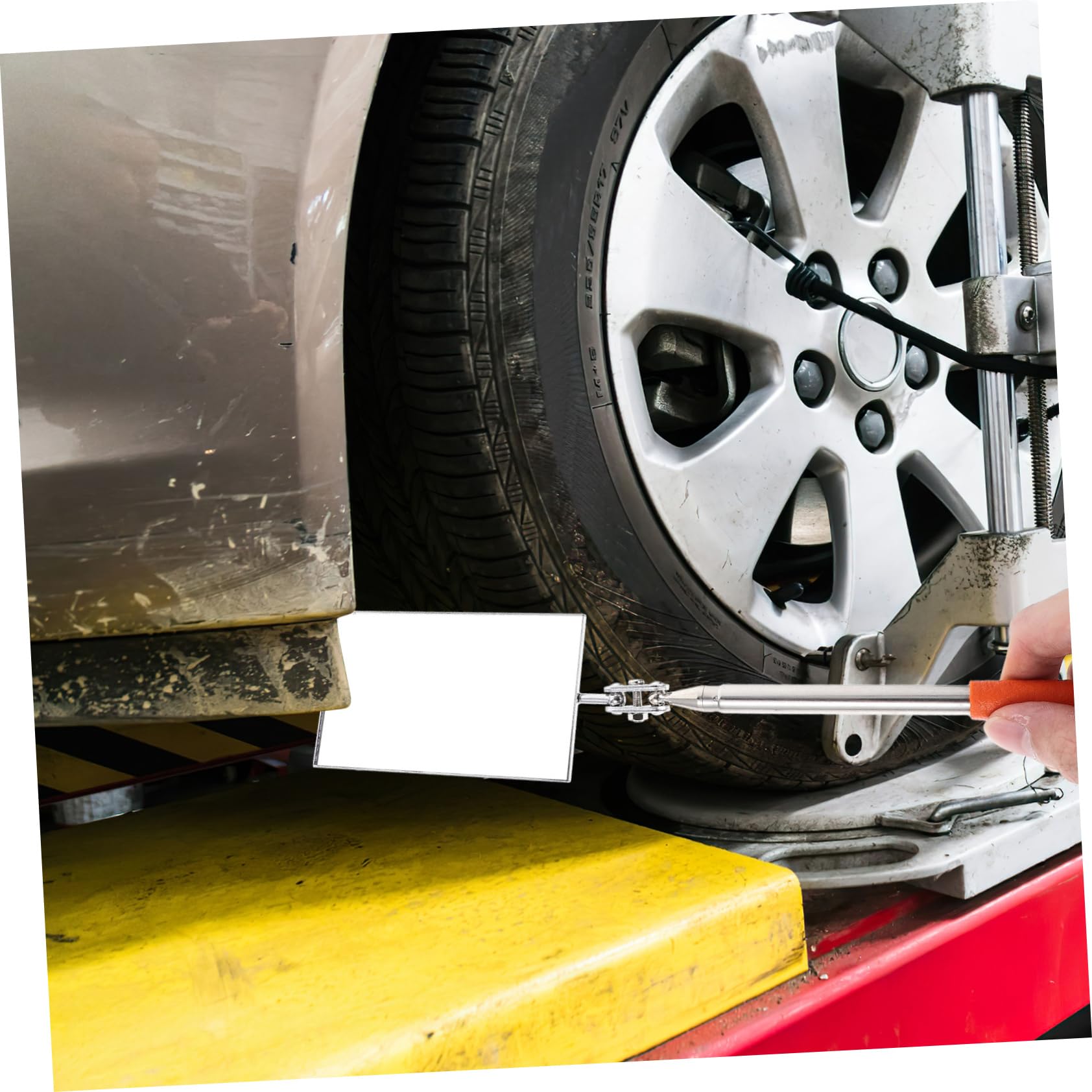 OSOLADY 3pcs Glass Aluminum Alloy Pp Inspection Mirror Telescoping Flexible Telescoping Mirror Inspection Mirror for Mechanic Inspection Tool