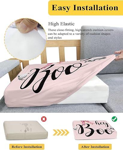 Miniatura 12 de Fundas de cojín para sofá de Feliz Navidad, funda elástica para sofá con parte inferior elástica, fundas de sofá con diseño de muñeco de nieve