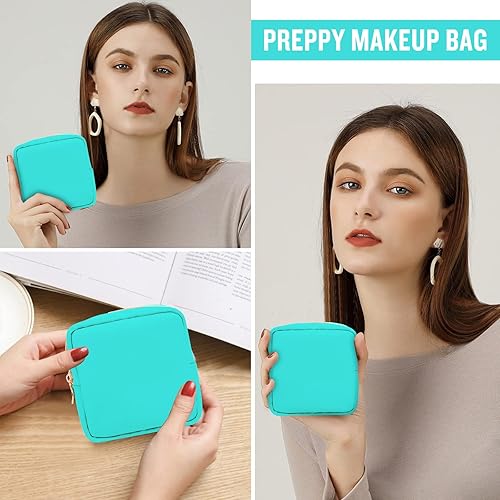 Miniatura 5 de izuzta Nylon Lager Pequeño Slim Mini Maquillaje Bolsa Organizador, Menta, Viajes