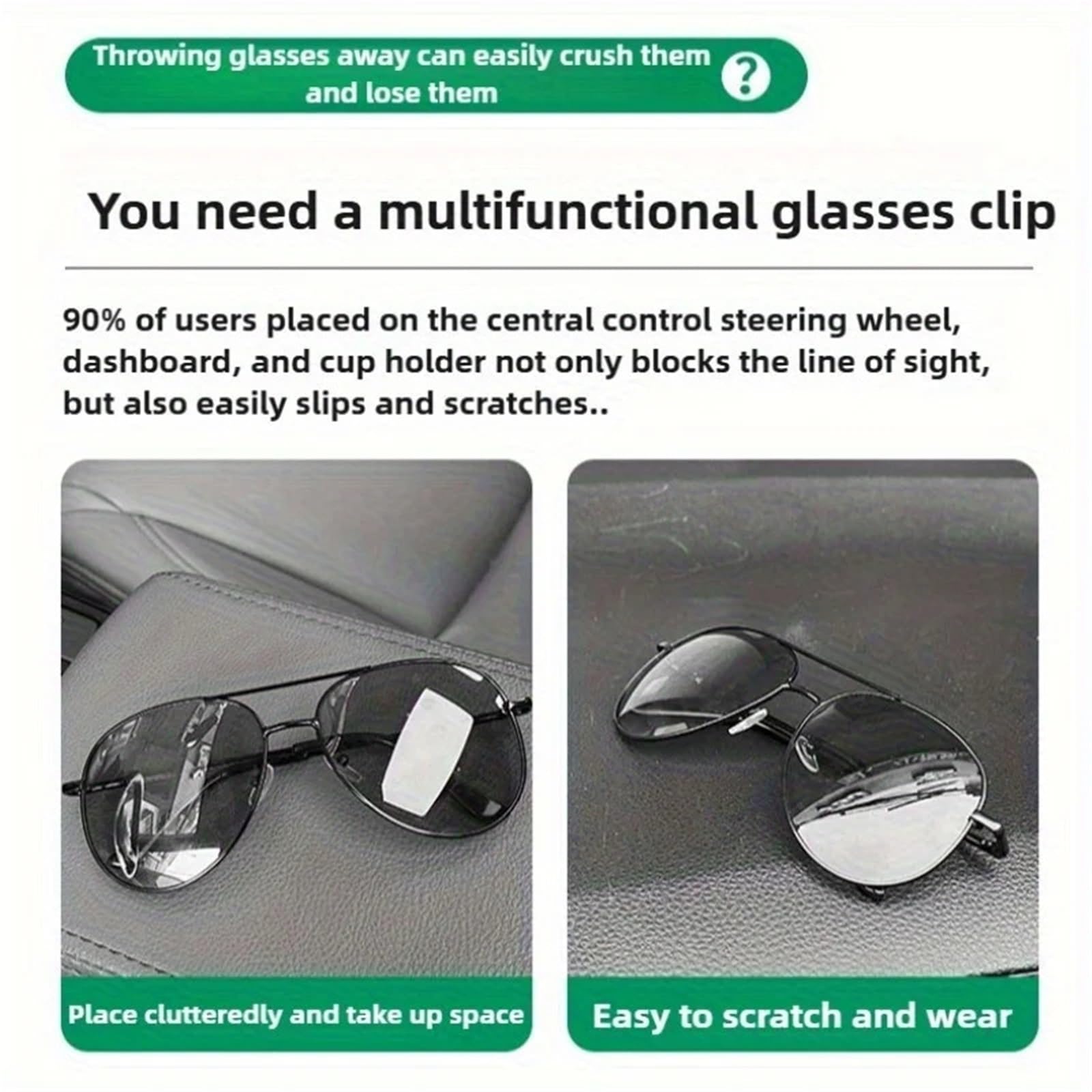 Brillenhalter FüR Auto Multifunktions Auto Sonnenblende Brille Clip Leder Brillen Clip Magnetische Sonnenbrille Halter Aufhänger Universal Innen Teile(2pcs Red)
