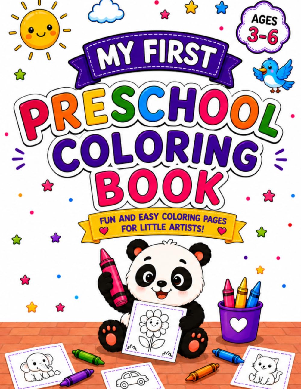 My First Preschool Coloring Book: fun and easy coloring pages for little artists