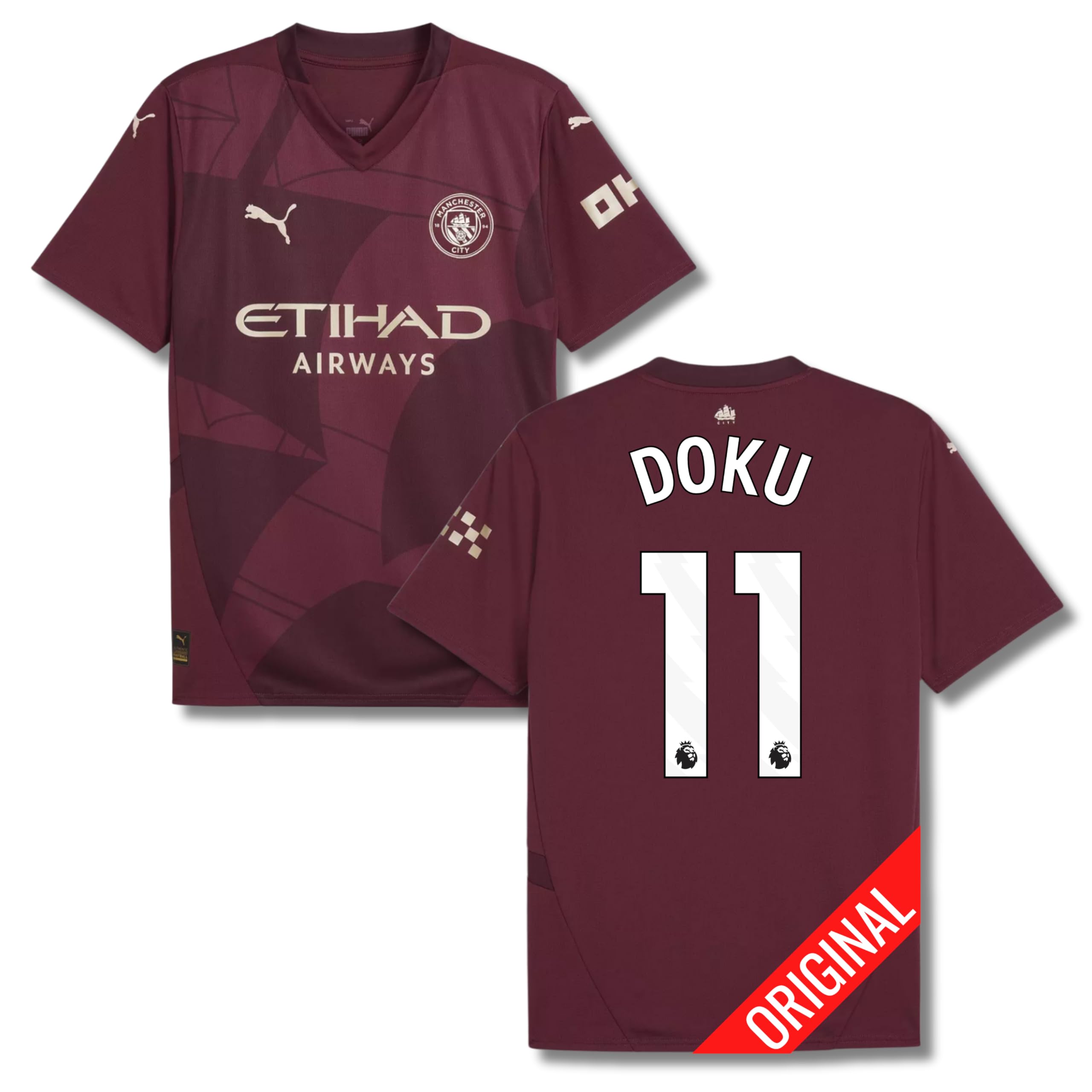 PUMA Original ManCity Trikot Herren [3rd 24/25] Offizielles Manchester City Trikot [Spieler oder Personalisiert] Fussball Sportbekleidung Sport Tshirts Herren Fußball Shirt Männer