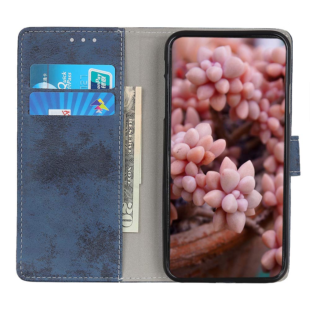 Beworlr Für Samsung A6s Fall Flip PU Ler Fall Lichee Muster Karte