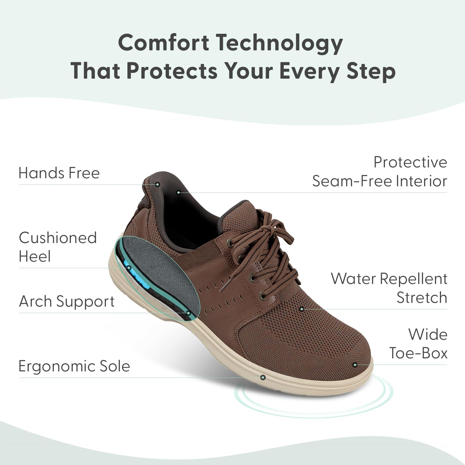 Orthofeet Men's Orthopedic Siron Hands-Free Casual Shoe - Image 3