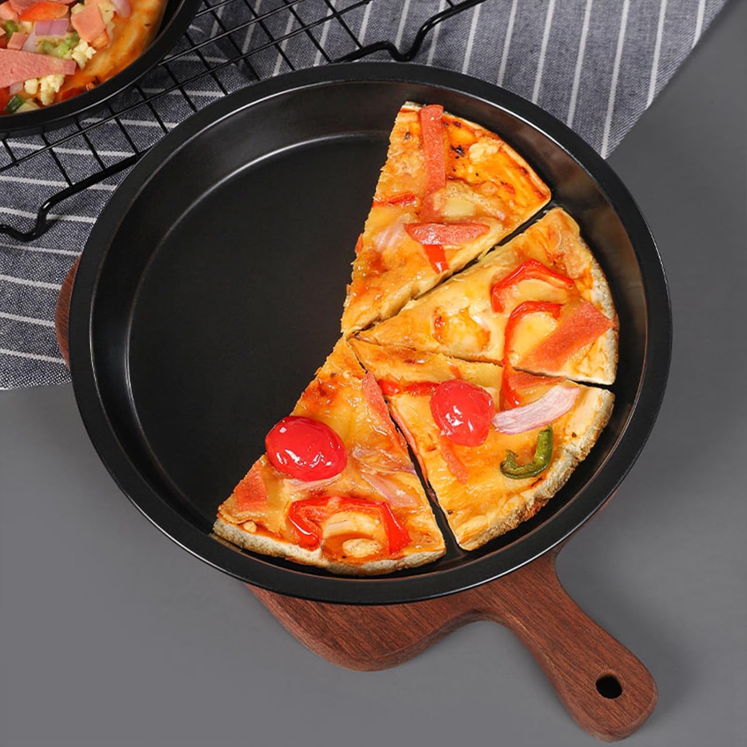 Pizza Crust Chicago Metallic Deep Dish Pizza Pan Non