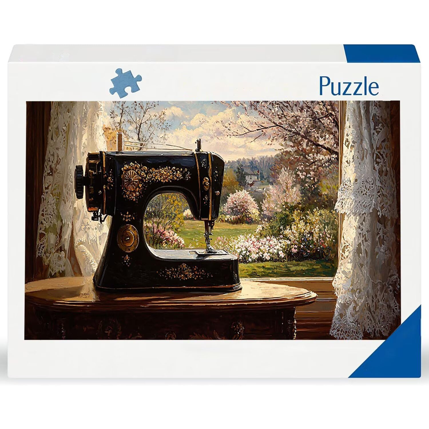 Puzzle dla dorosłych 1100 elementów, maszyna do szycia puzzle krajobrazowe, dla dorosłych klasyczne puzzle i od 14 lat junior, domowa rozrywka rodzinna puzzle 87x42cm l-251