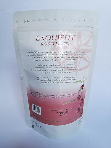 Miniatura 4 de Exquisito té en polvo de flor de hibisco rojo de Exotic Bali, estilo de vida saludable, té de hierbas naturales, antioxidantes, sabor dulce picante,