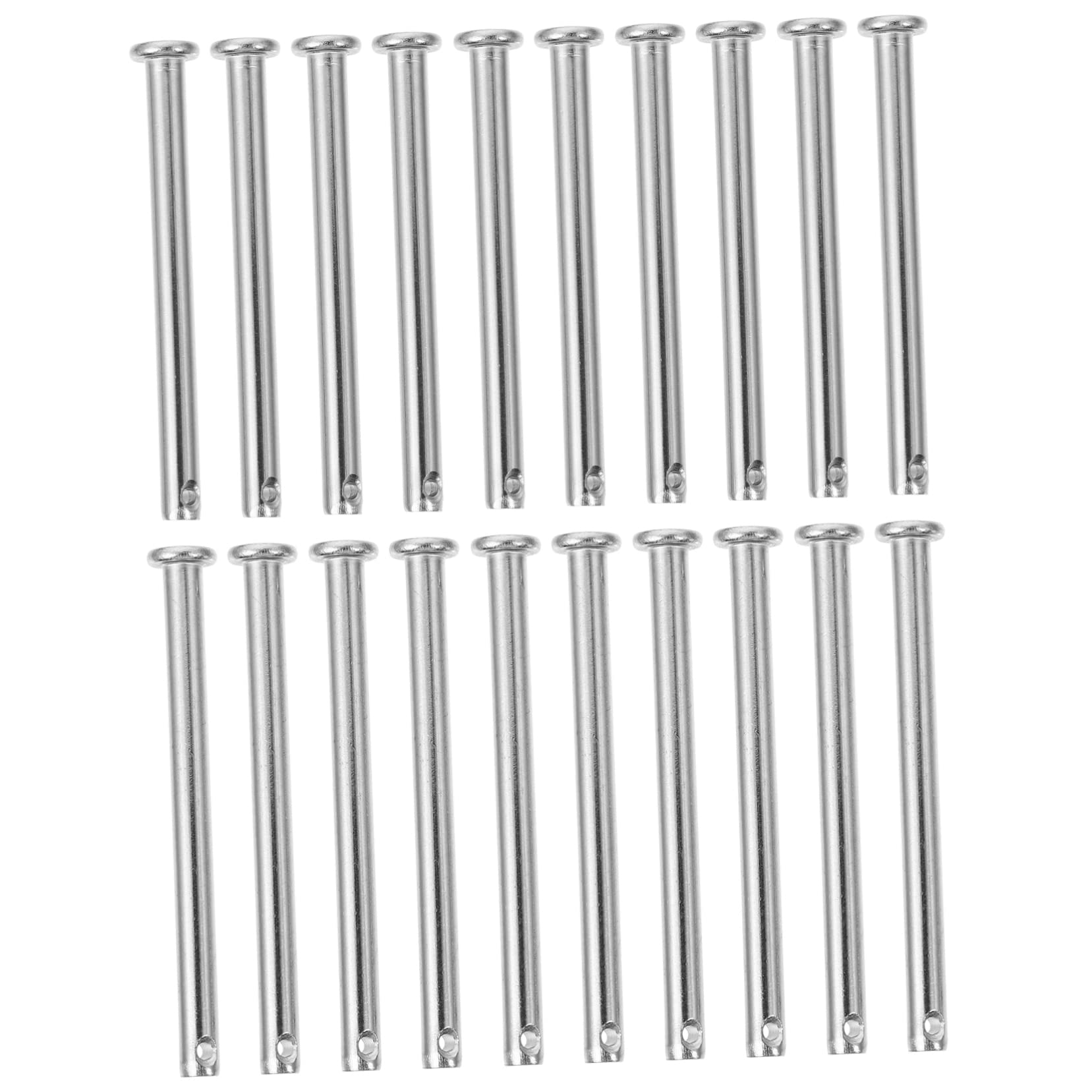 VILLCASE 20pcs Parallel Pin Clevis Pins Assortment Kit Clevis Pin Assortment Kit Flat Head Fastener Pins Universal Clevis Pin Screw Kit Clevis Pin Stainless Steel Cylinder Earrings