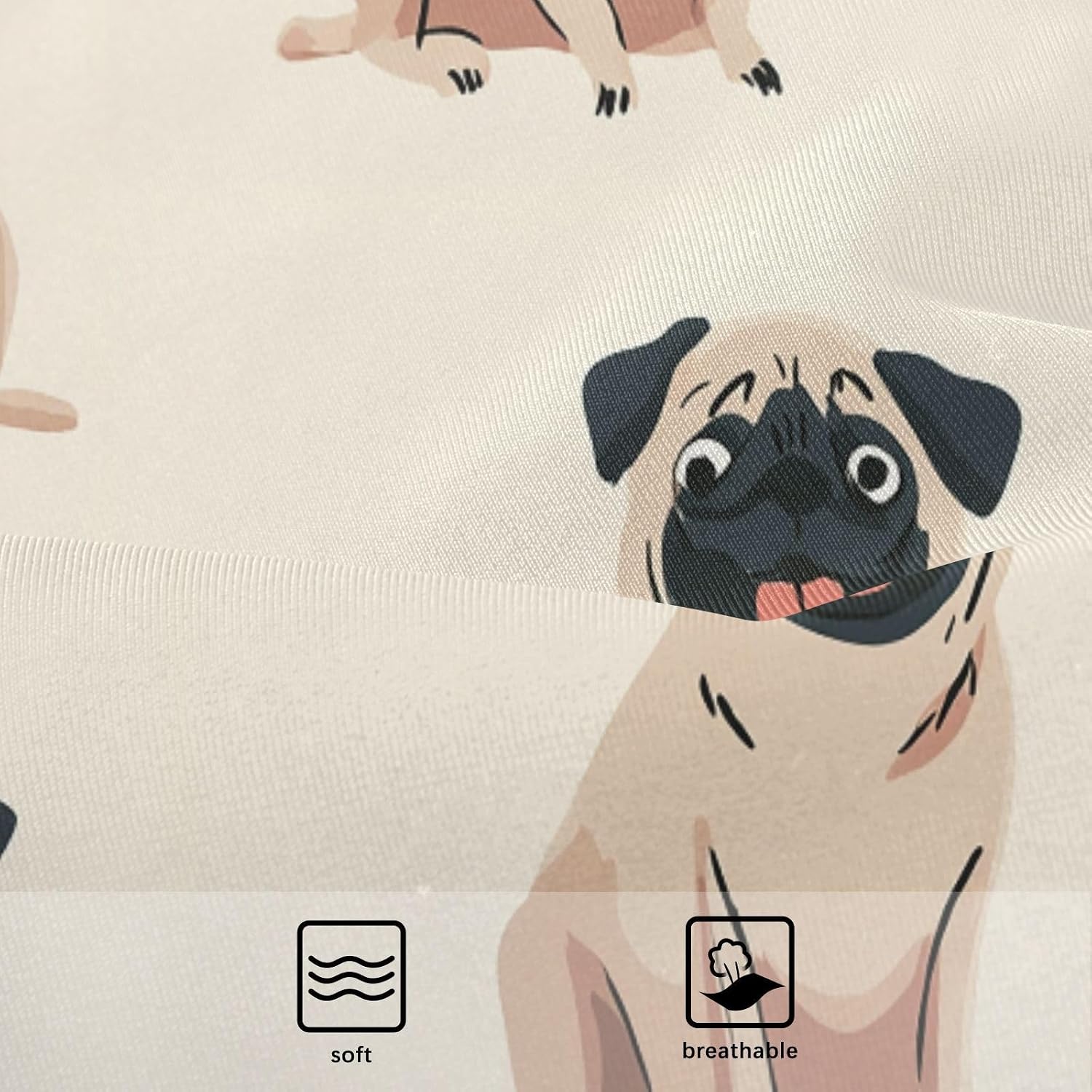 visesunny Girls Two Piece Swimsuits Ugly Pug Dog Girl's Bikini Sets Bathing Suits for Girls Size 5-12Y