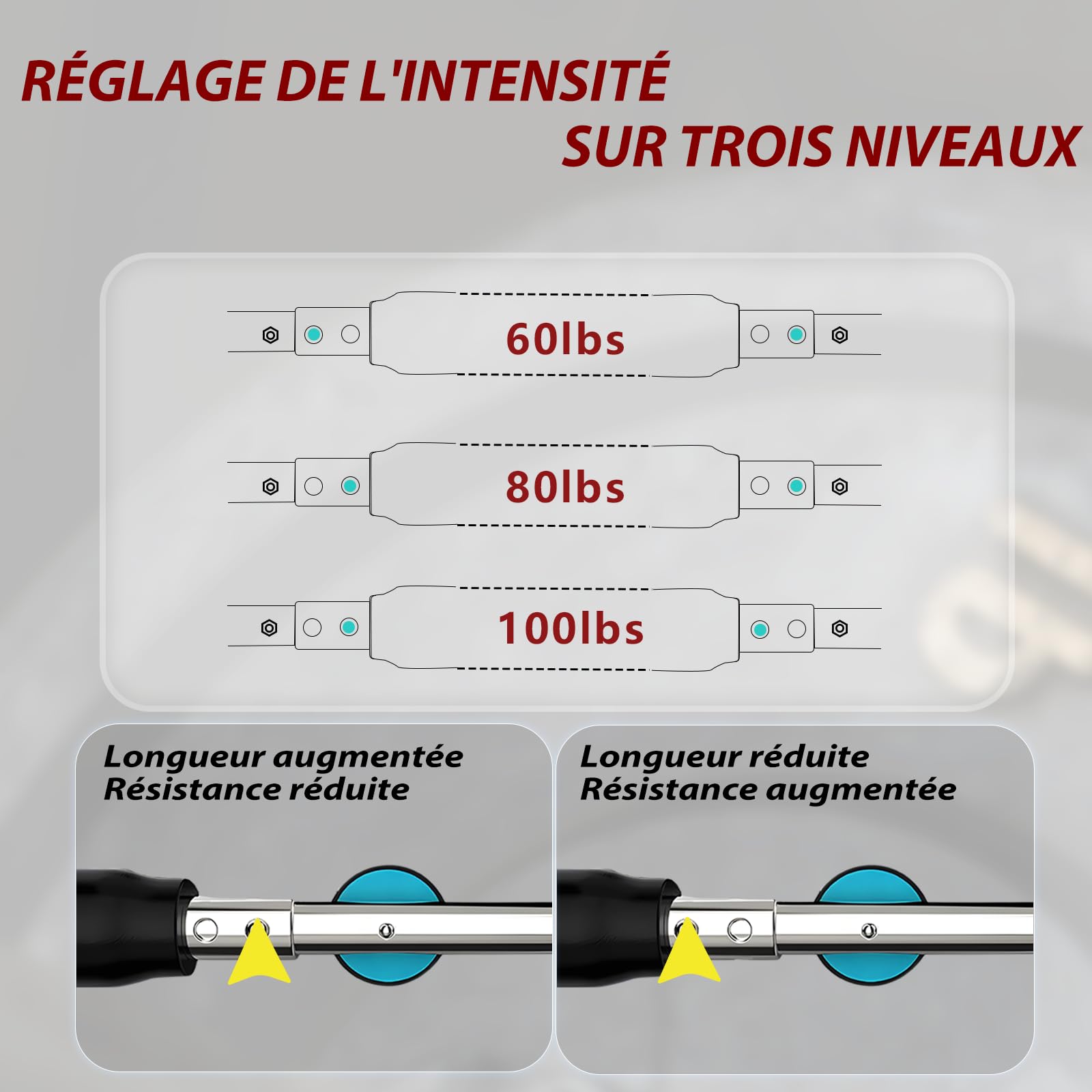 Entraîneur de Bras Power Twist, Équipement d'entraînement pour la Poitrine, Renforcement de l'avant-bras Réglable, Appareil de Fitness Portable, Cadeaux pour Hommes, Femmes, Pères, Frères et Maris