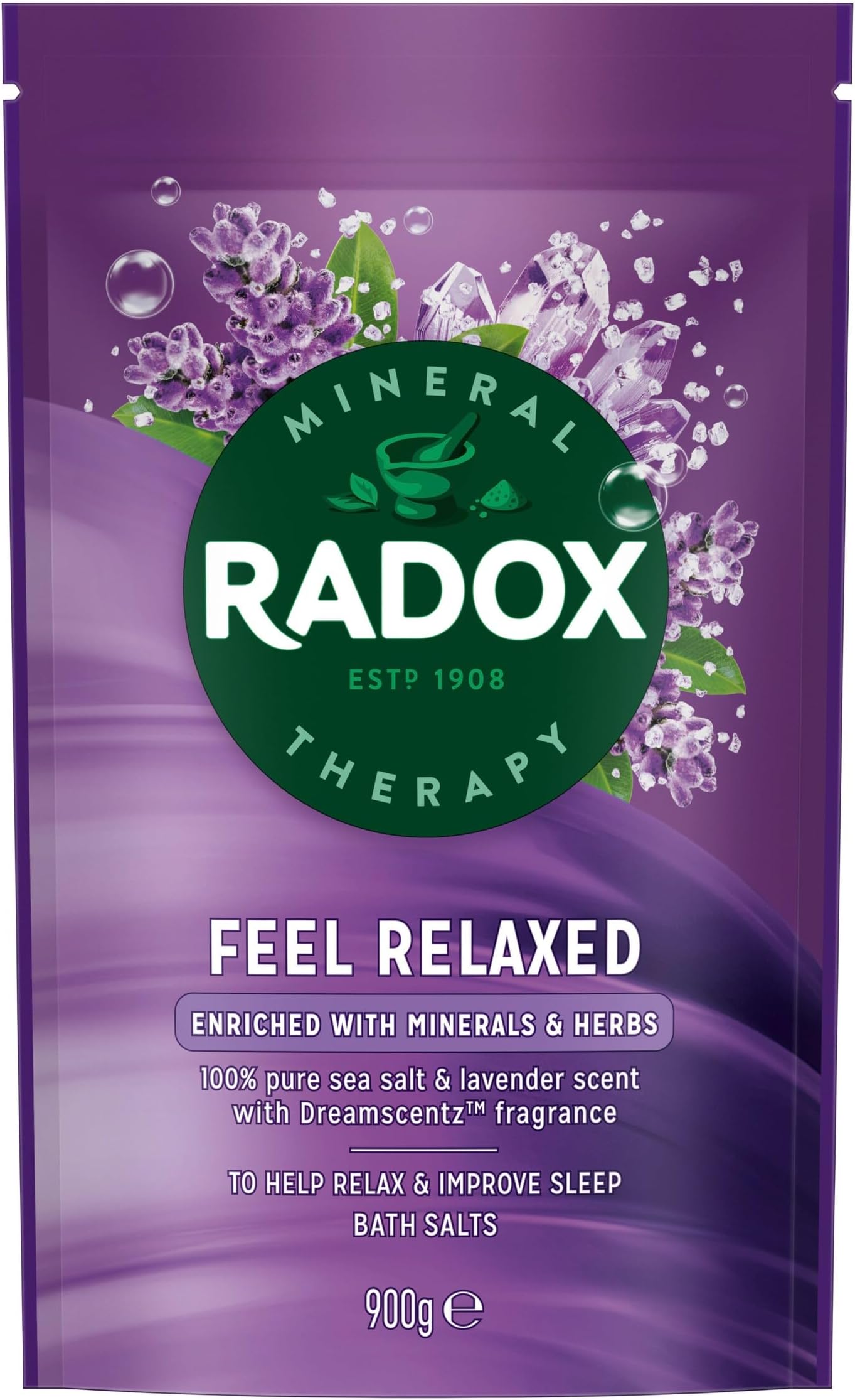 Radox Lavender Scent Aromatherapy Bath Salts 900 G