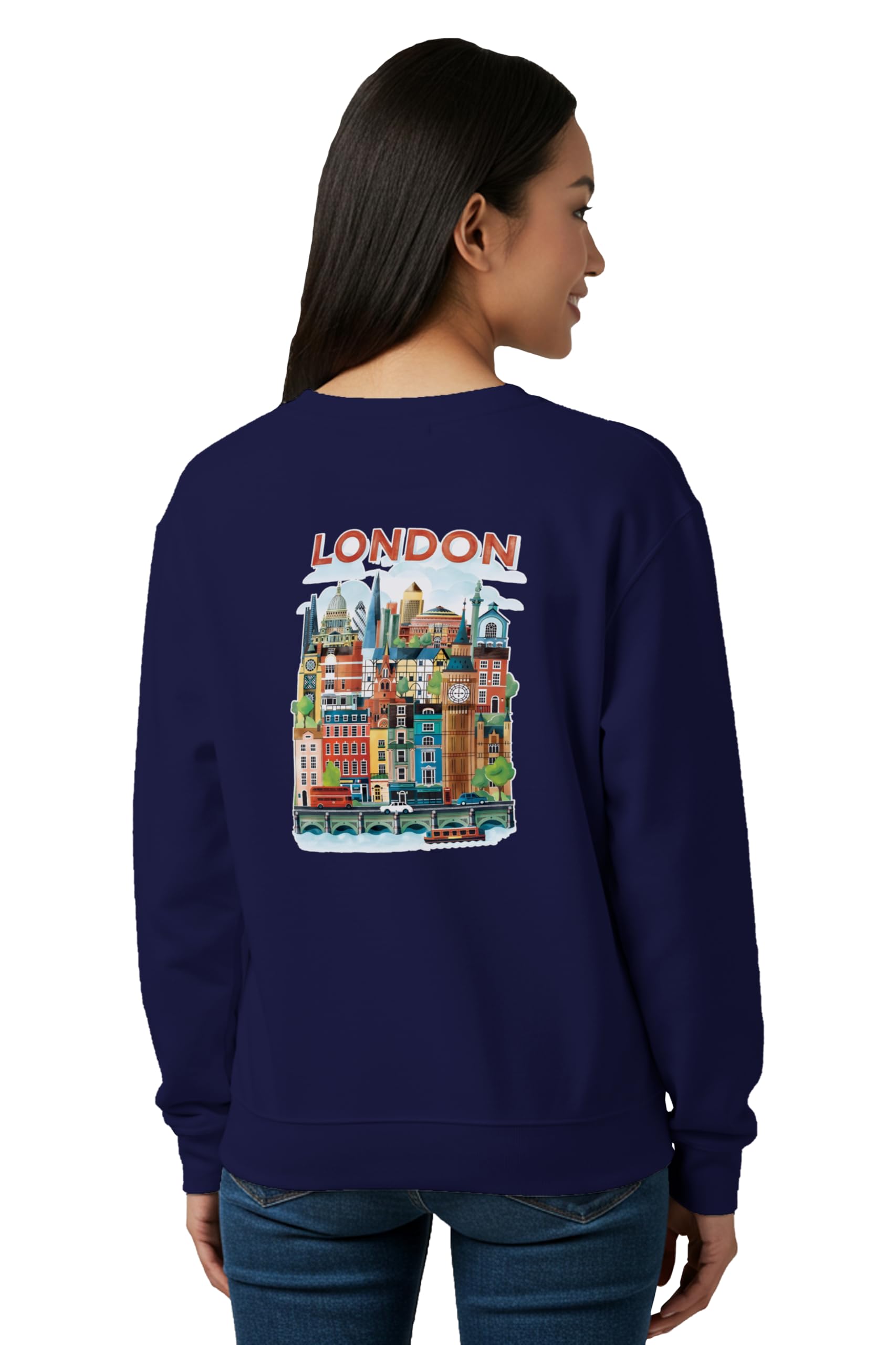 Womens Sweatshirt London Graphic Printed Full Sleeve Stylish Round Neck Pullover Cotton Blend Winter Gen Z Sweatshirt-image-41