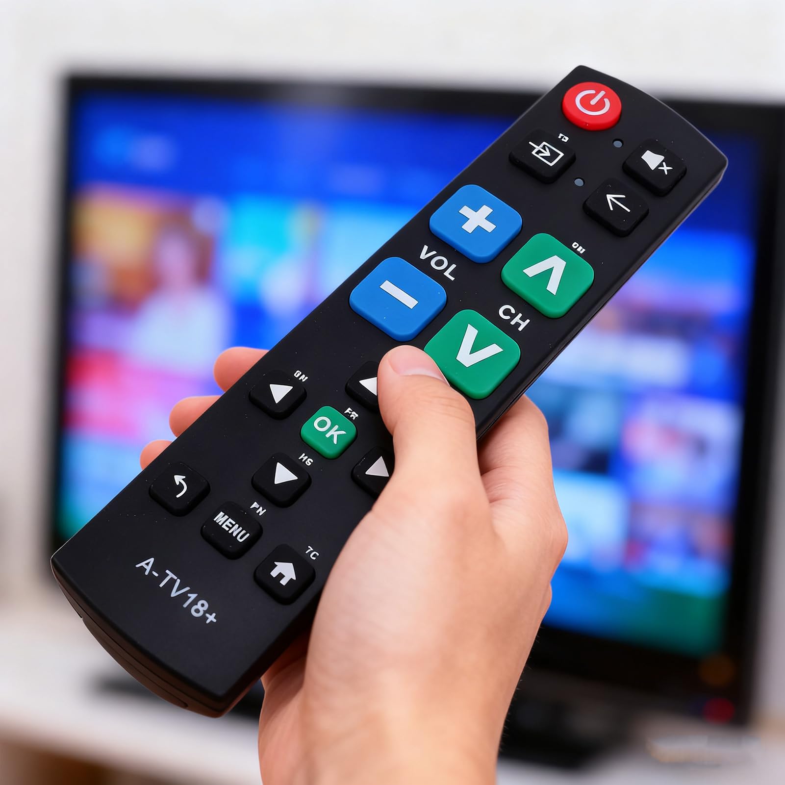 Uniwersalny Pilot do Telewizora Nie Wymaga Programowania, Zamiennik Telewizora, Duże Przyciski dla Seniorów i Osób Niedowidzących