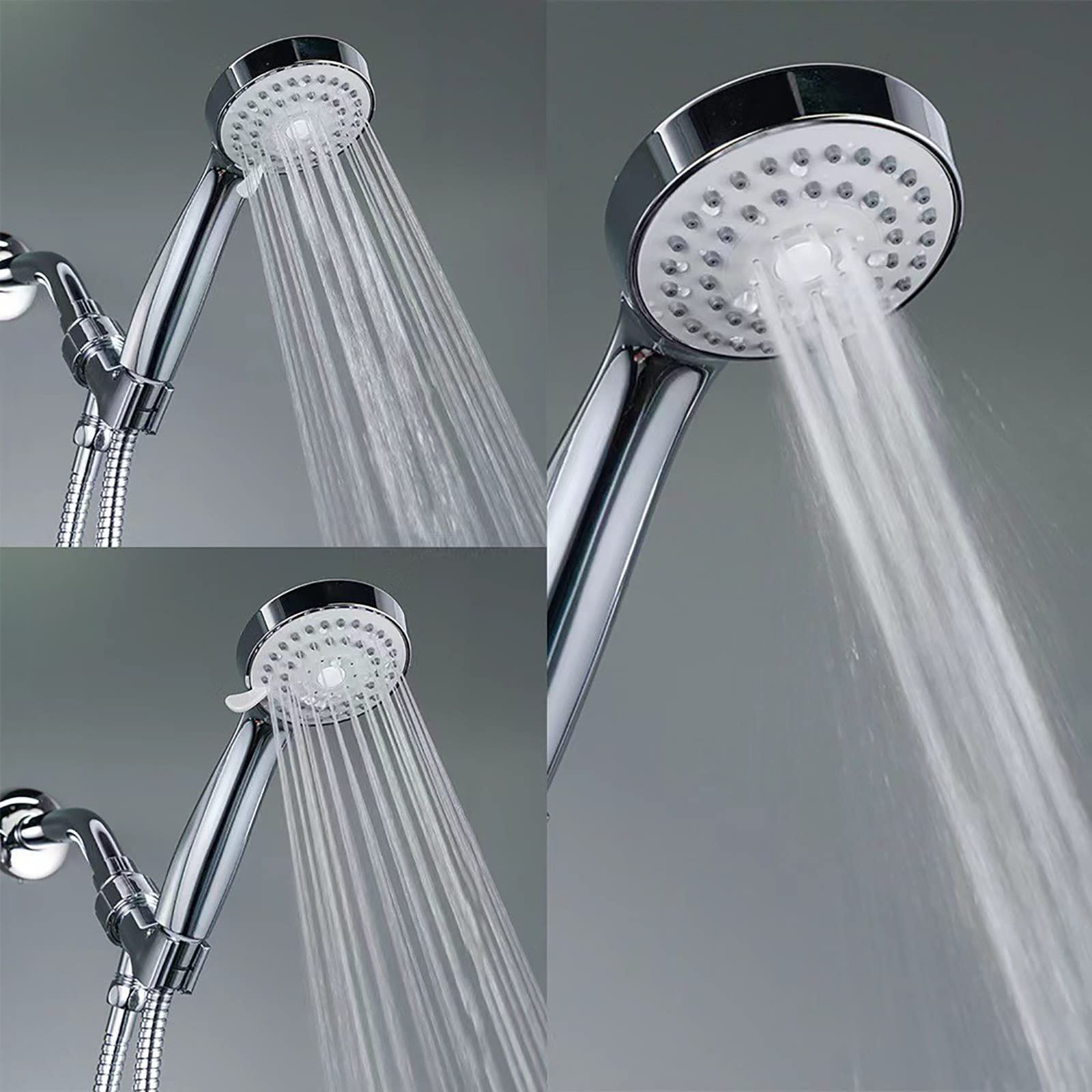 SWHC Alcachofa Ducha, 3 Modos Alta Presión Antical Alcachofa de Ducha de Mano, ABS Cromo Universal Ahorro de Agua Duchas de Baño Alcachofa Fácil de Instalación