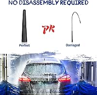 Vista 5 de Eightwood Antena corta para automóvil de 3.6 pulgadas, montaje en techo universal para vehículo, antena de radio AM FM, repuesto de mástil, antenas