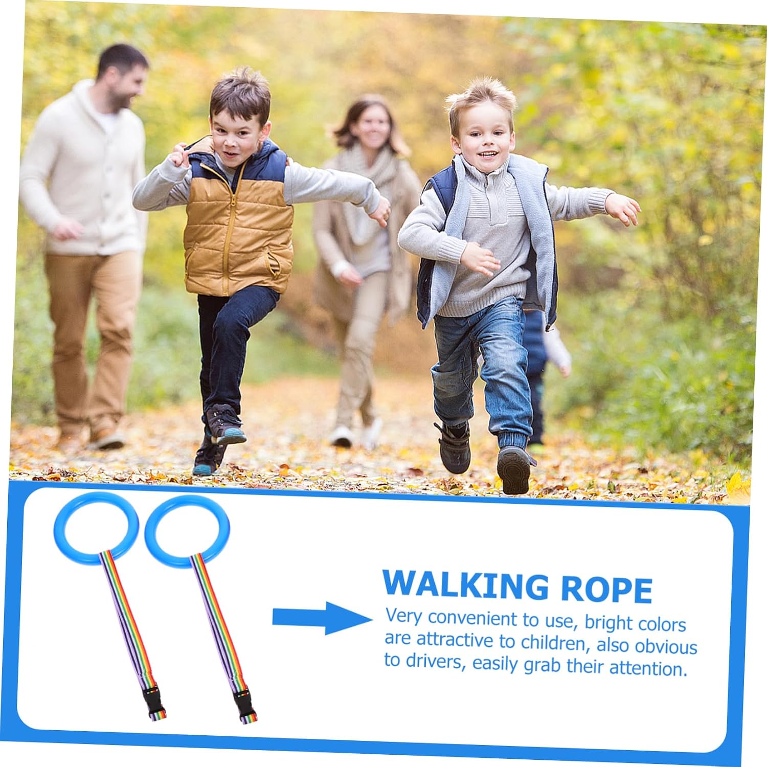 KOMBIUDA 12pcs Boy Girl Safety Walking Ropes with Handles -Lost Walking Transition Rope for Preschool Kindergarten and Daycare Activities and Convenient for Outdoor Use