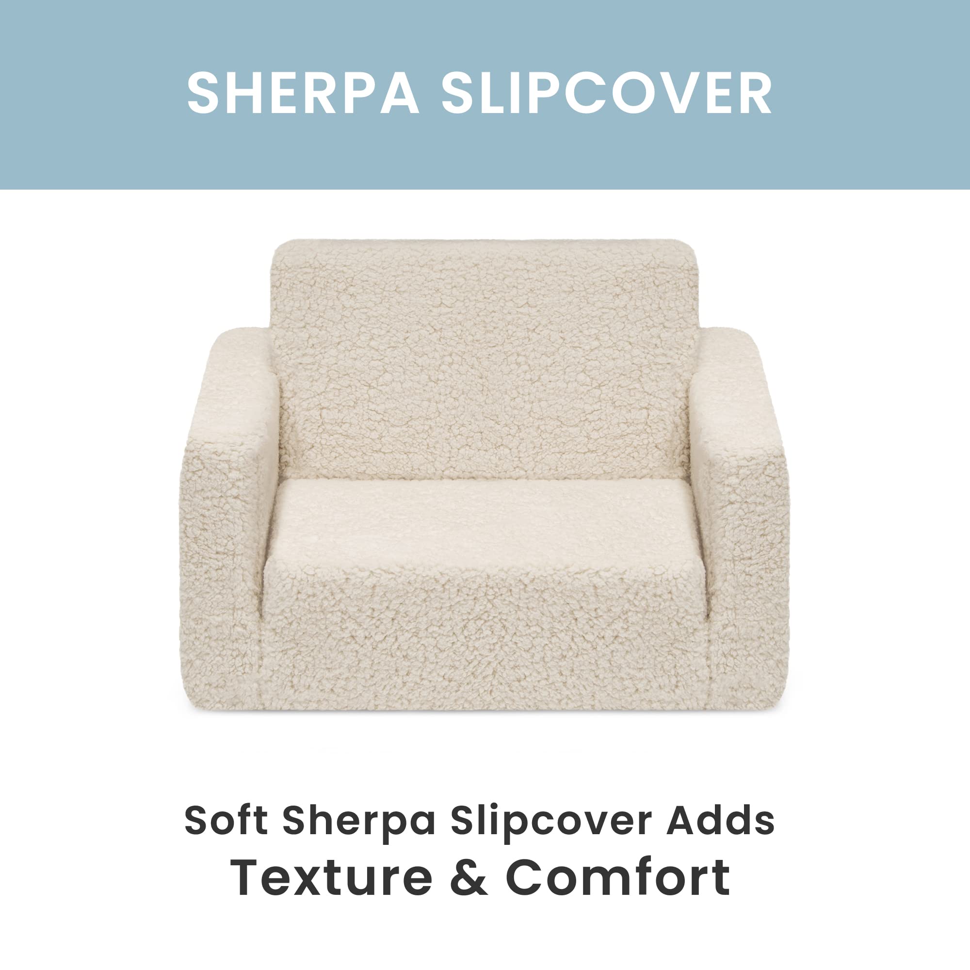Delta Children Cozee Chair: Chair to Sleeper for Kids -6