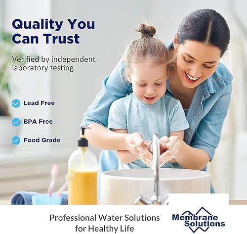 Miniatura 8 de Membrane Solutions Cartucho de polipropileno de repuesto para filtro de agua de sedimento de 10 micras de 10 x 2.5 pulgadas para sistema de ósmosis