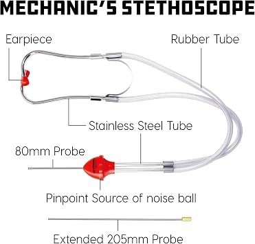Powerbuilt Automotive Mechanic's Stethoscope Engine Diagnostic Tool, Engine Issue Detection Large 640582