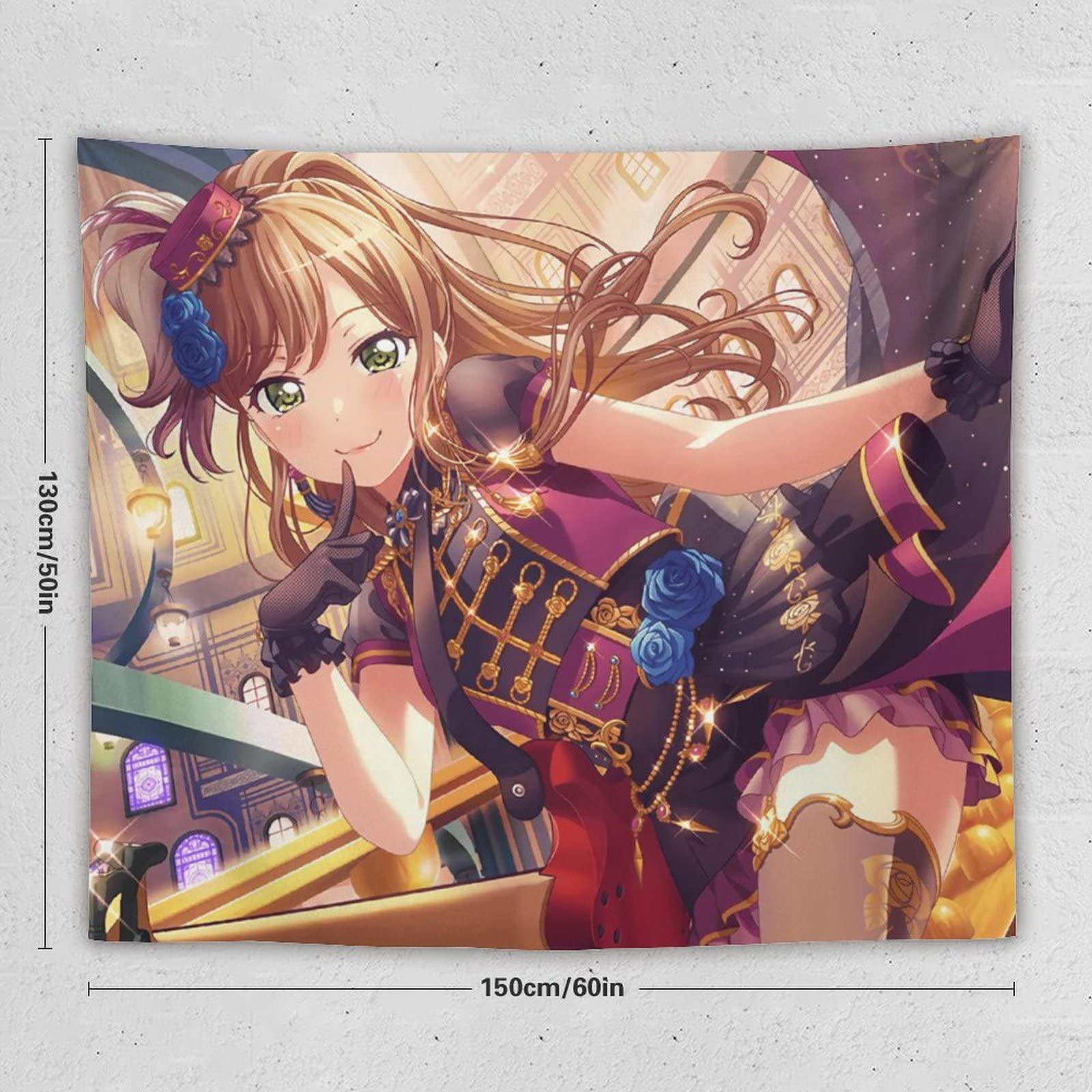 Amazon.co.jp: バンドリ！今井 リサ タペストリー かわいいアニメ柄 壁