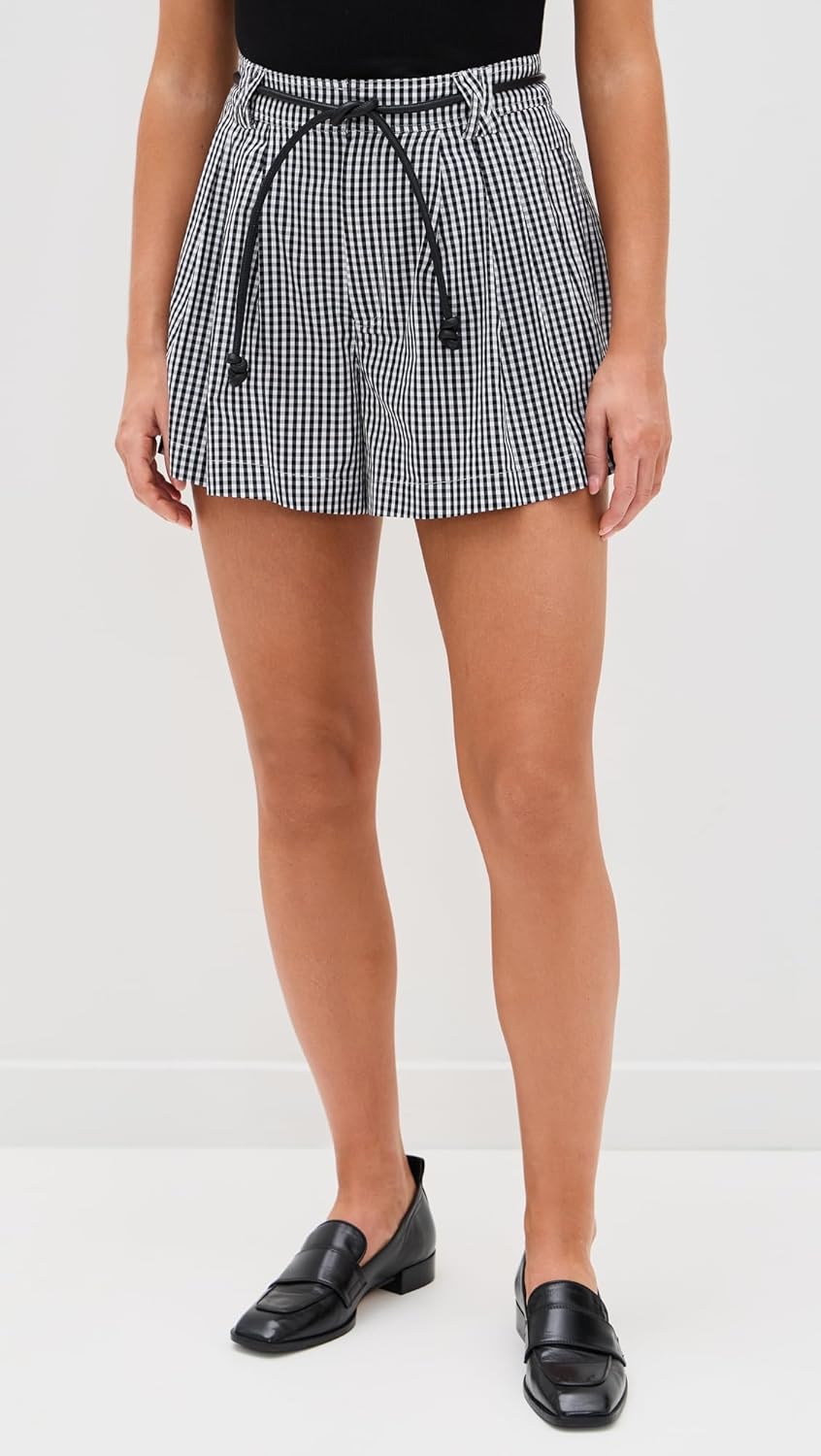 Sea Women's Neci Gingham Shorts with Belt - Image 2