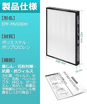 Amazon.co.jp: JORAIR: 日立空気清浄機用フィルター