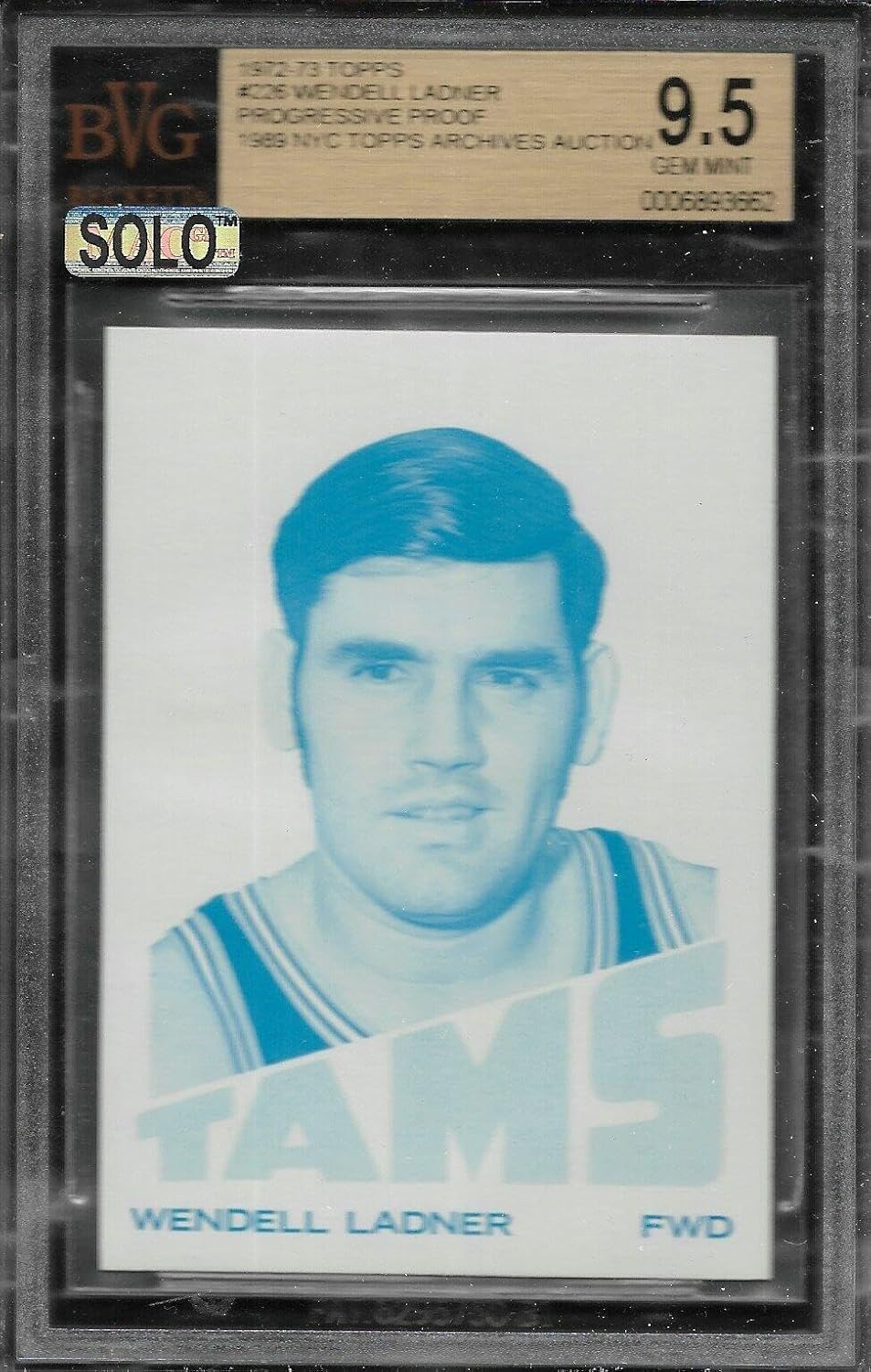 1972 Topps Basketball #226 Wendell Ladner Progressive Proof Run Bvg 7 Card Lot - Unsigned Basketball Cards