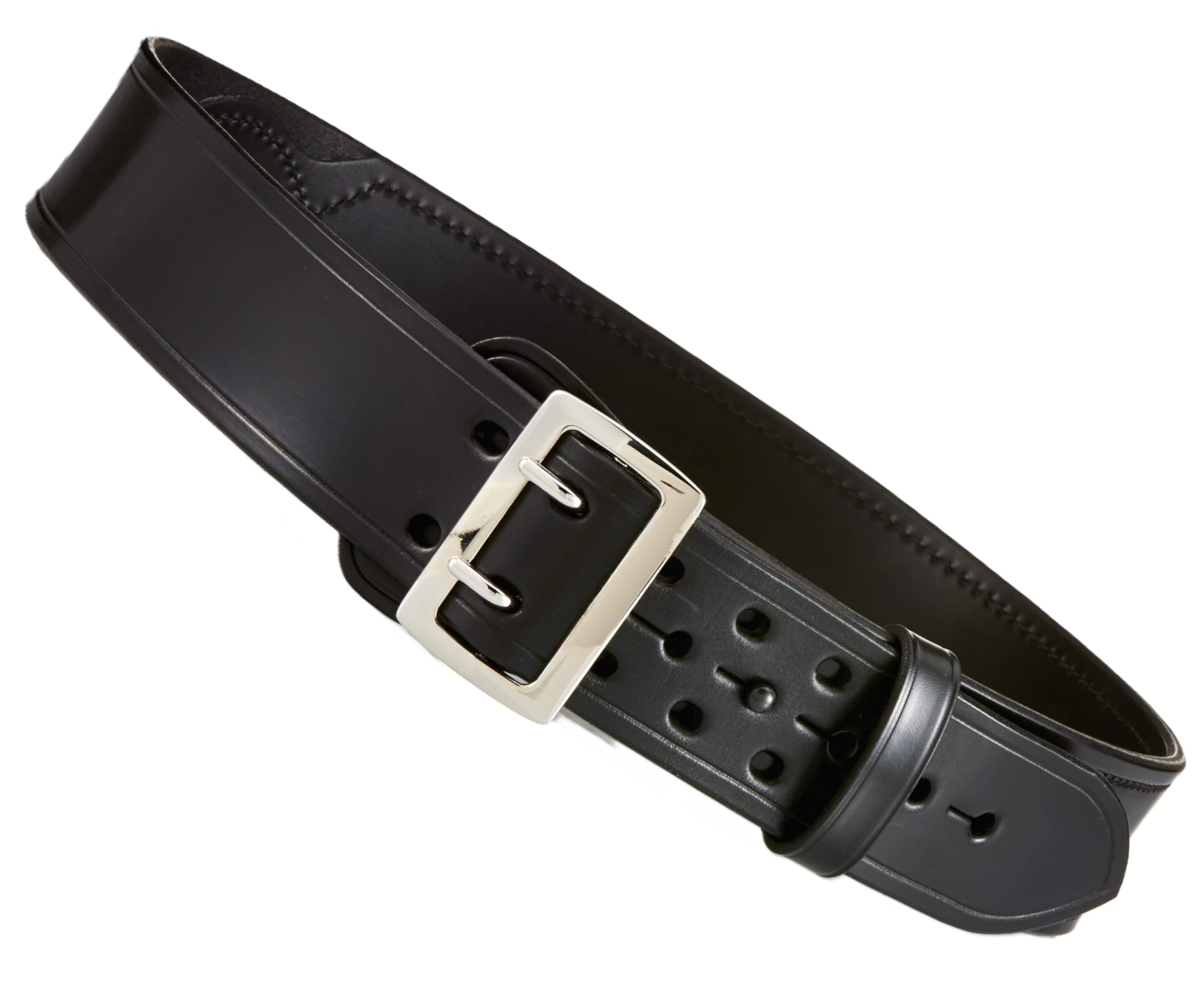 Aker Leather B03 Sam Browne Duty-Gürtel, halb mit Leder gefüttert, 5,4 cm Breite