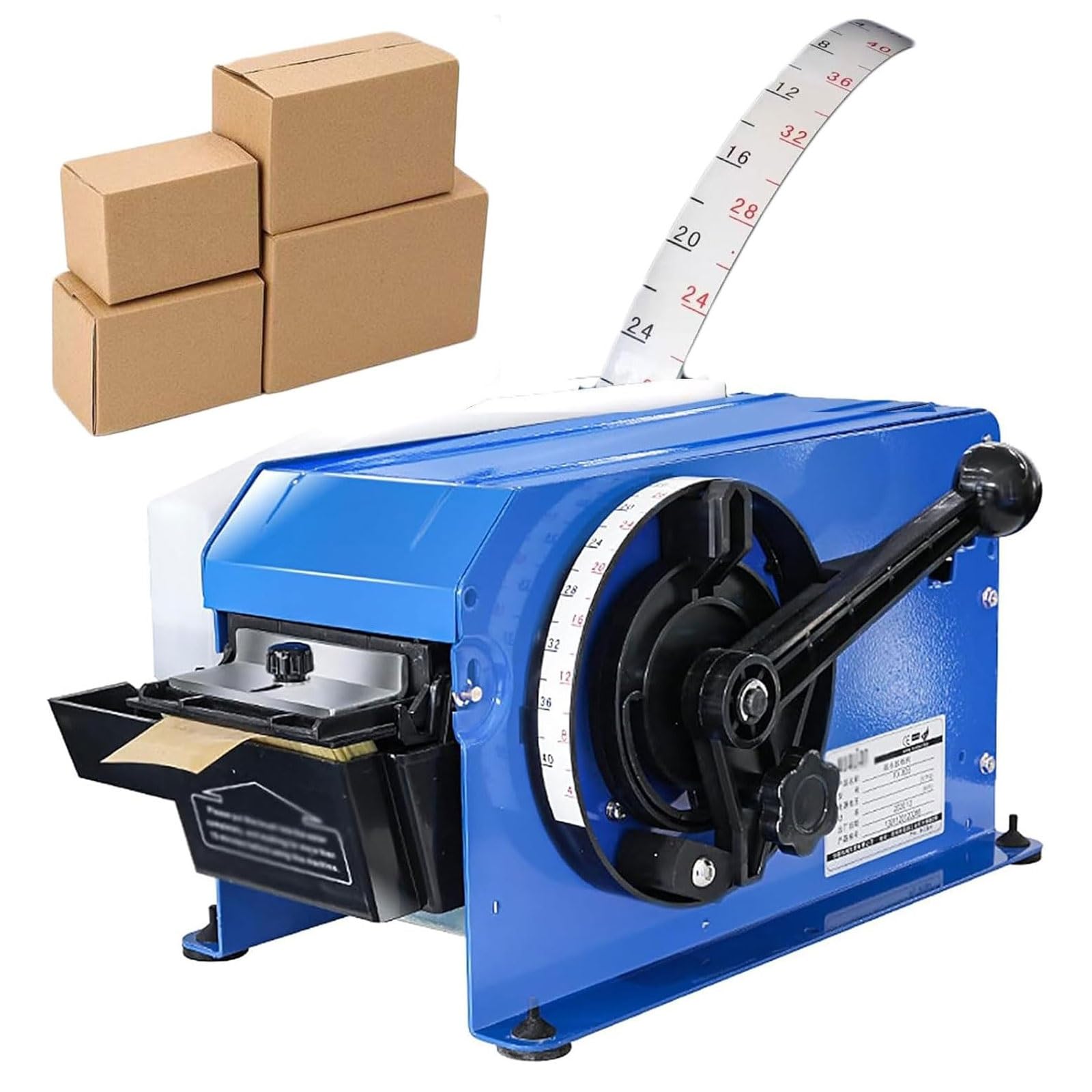 Halbautomatischer wasseraktivierter Klebebandspender, Nasskraftpapier-Kartonversiegelungsmaschine mit Wassertank, Waage und Bürste, Schnittlänge 10–100 cm, for Lagerverpackungen