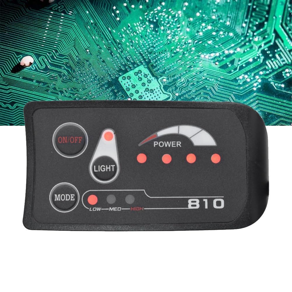 Rheross 6PIN S810 E-meter voor e-bike, led-display, IP65, 36 V, UART voor elektrische fiets, elektrische fiets, meetinstrument (36 V