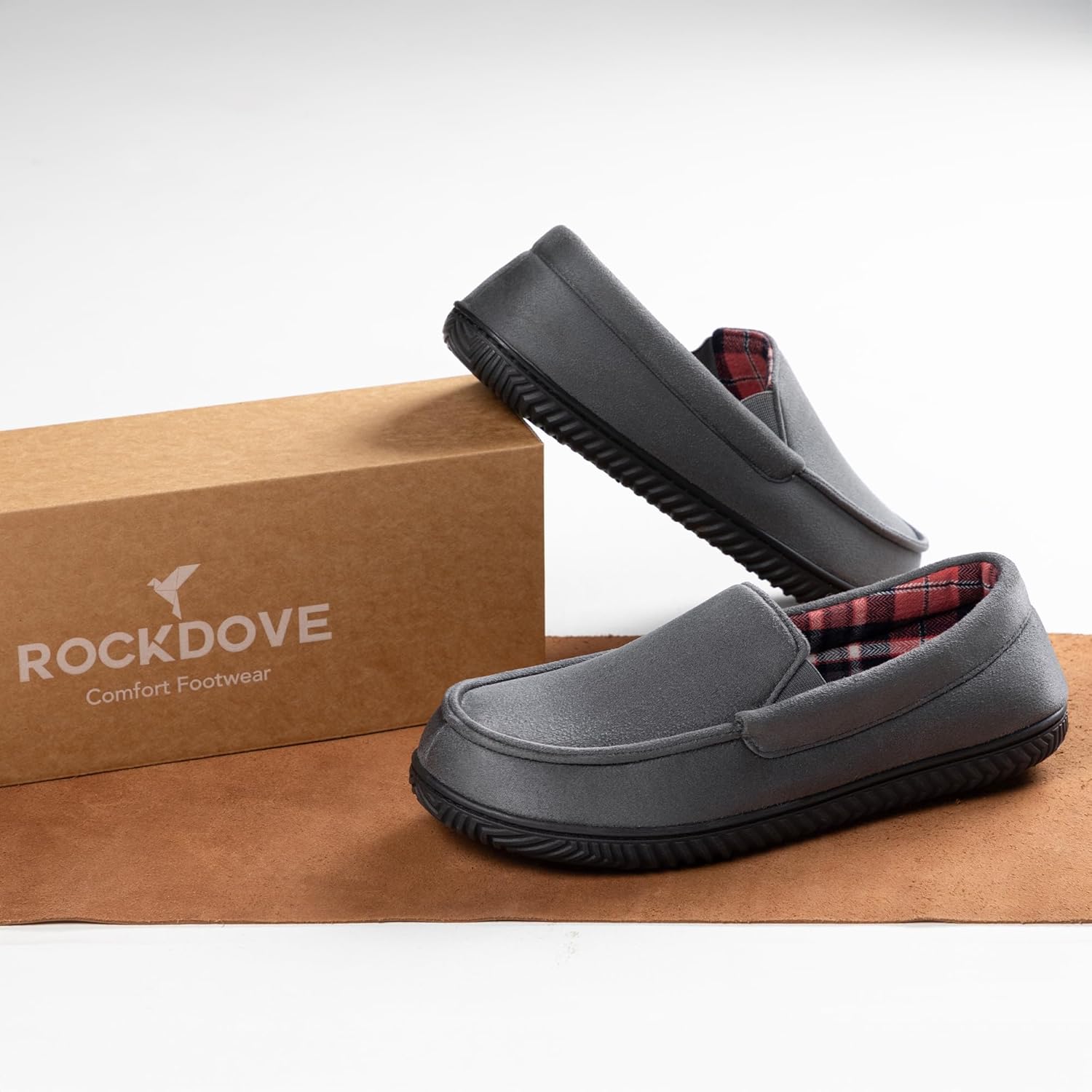 RockDove Men's Alexander Flannel Lined Loafer Slipper - Image 7
