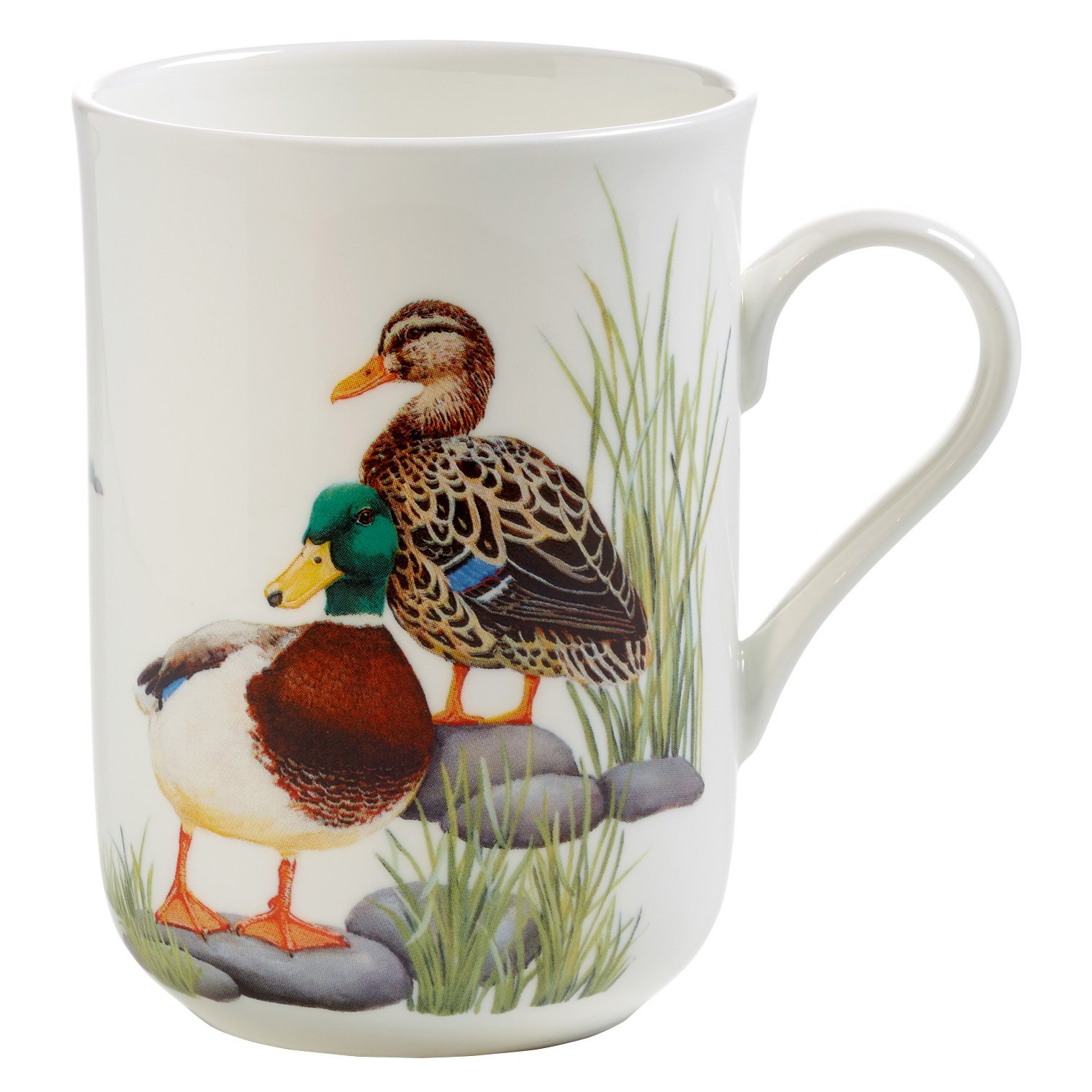 Duo Tasse à Café En Porcelaine - Motif Oiseau - 400 Ml - Dans Une Boîte En Métal - Motif Oiseaux
