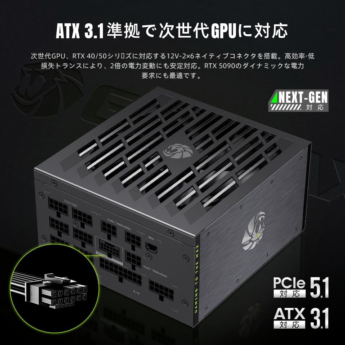 GAMEMAX Lion CORE 1000W 80+ Platinum Fully Modular Power Supply