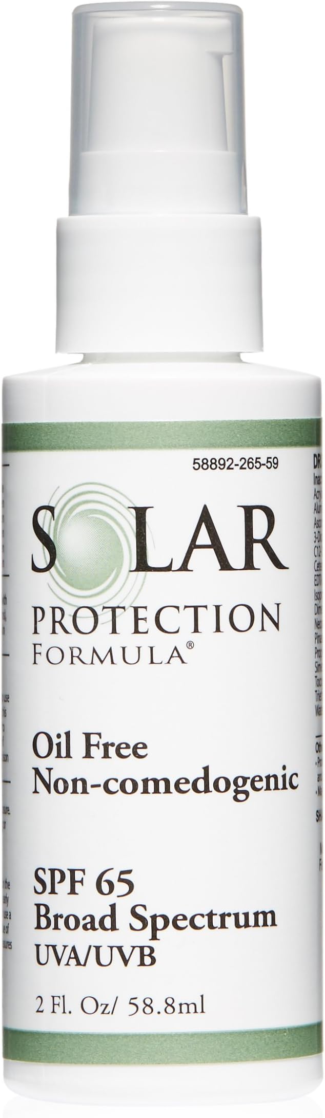 Solar Protection Formula SPF 65 Oil Free Sunscreen, 2 Fl Oz
