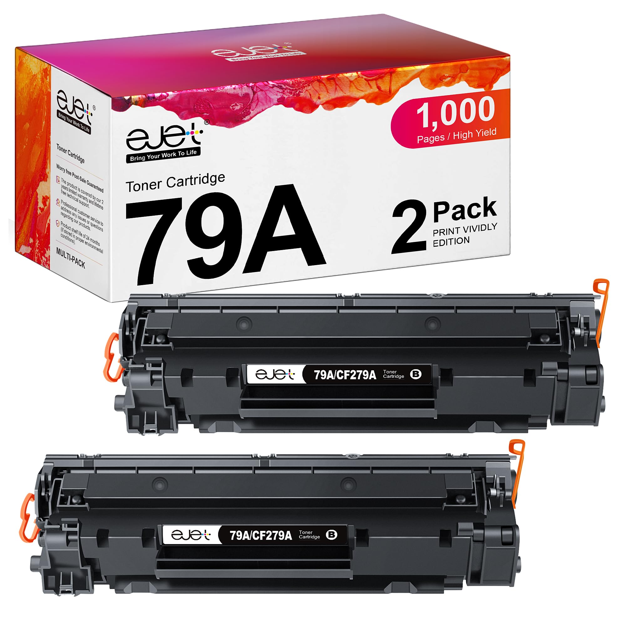 ejet Kompatibel Tonerkartusche als Ersatz für HP 44A CF244A für LaserJet MFP M28w M28a für LaserJet Pro M15w M15a Drucker (Schwarz, 2er-Pack)