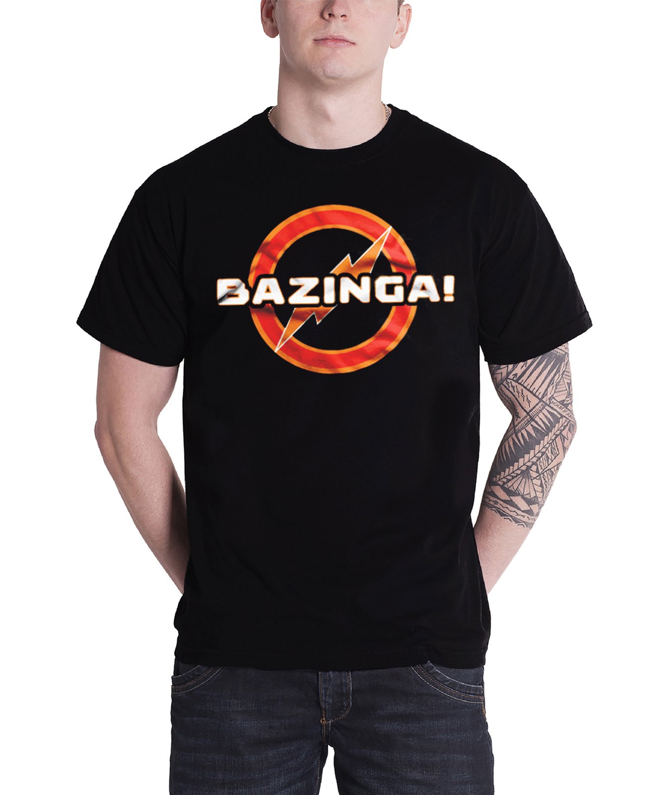 Officially Licensed Merchandise TBBT Bazinga Underground Logo T-Shirt (Black), X-Large