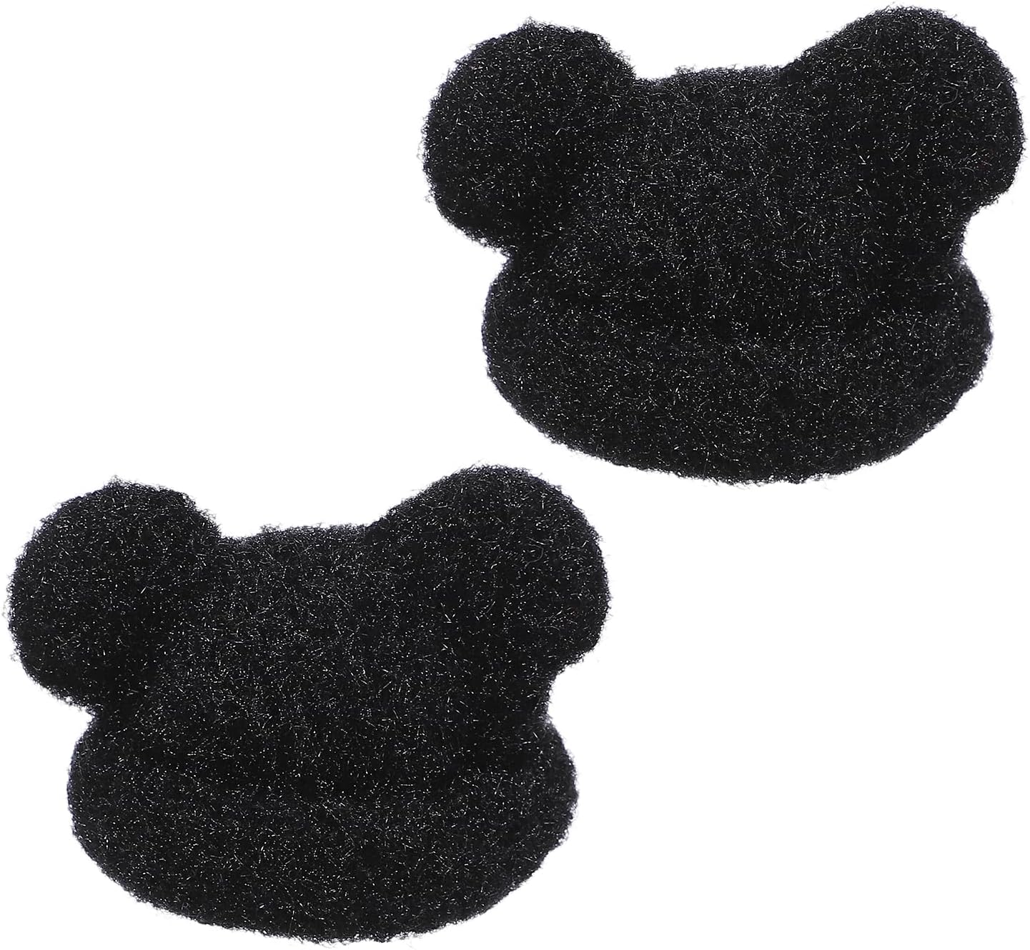 PATIKIL 2 Pcs Mini Knit Hats for Dolls, Black Yarn Doll Caps Bear Ear for Craft Plush Toys Winter Decor Snowman Hair Accessories DIY Christmas Ornaments