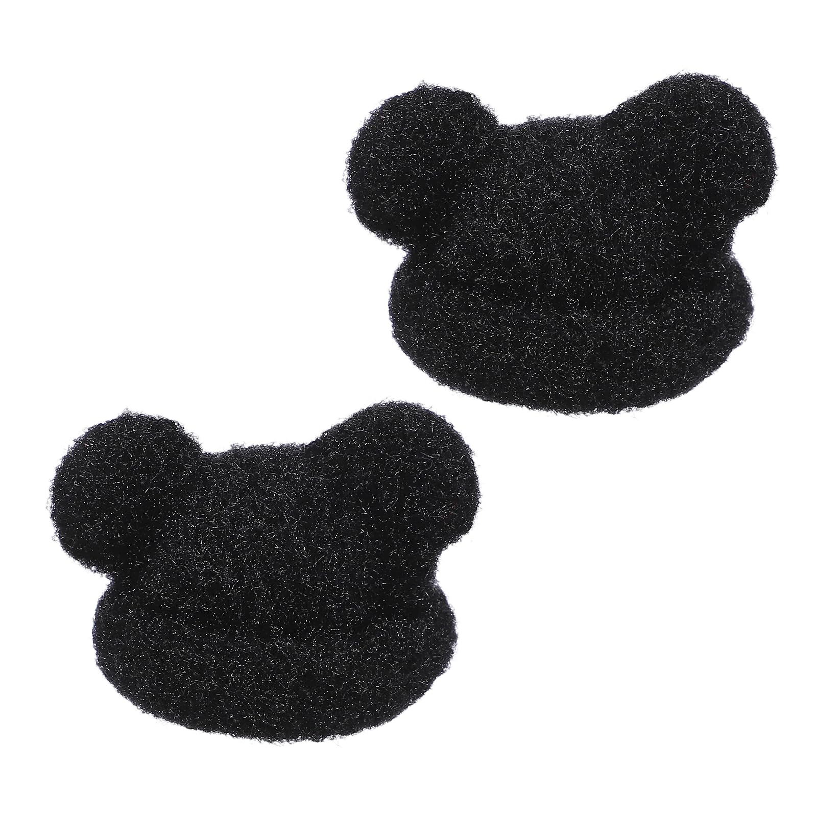 PATIKIL 2 Pcs Mini Knit Hats for Dolls, Black Yarn Doll Caps Bear Ear for Craft Plush Winter Decor Snowman Hair Accessories DIY Christmas Ornaments