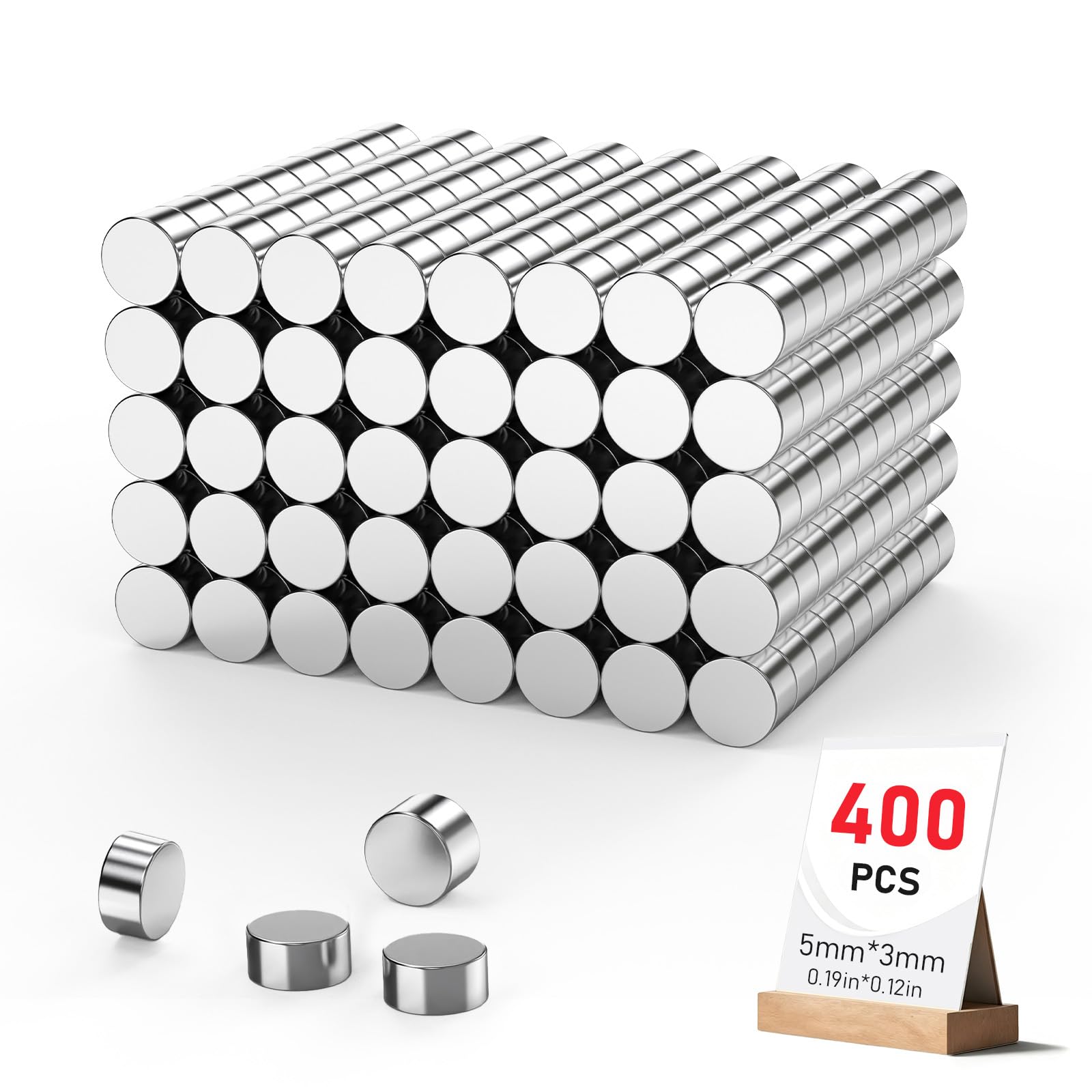 5×3mm Small Magnets for Crafts, Rare Earth Magnets for Fridge - 400Pcs